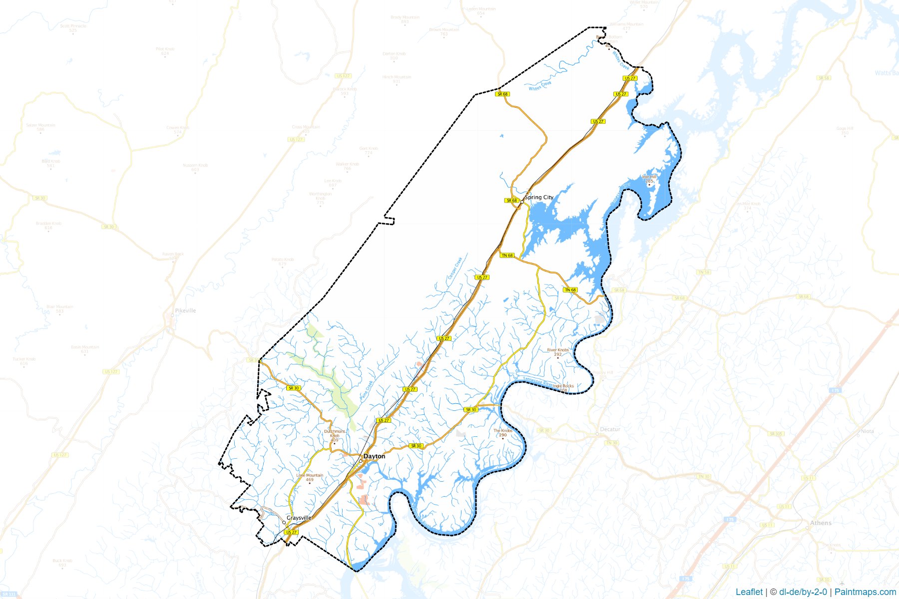 Rhea (Tennessee) Map Cropping Samples-1