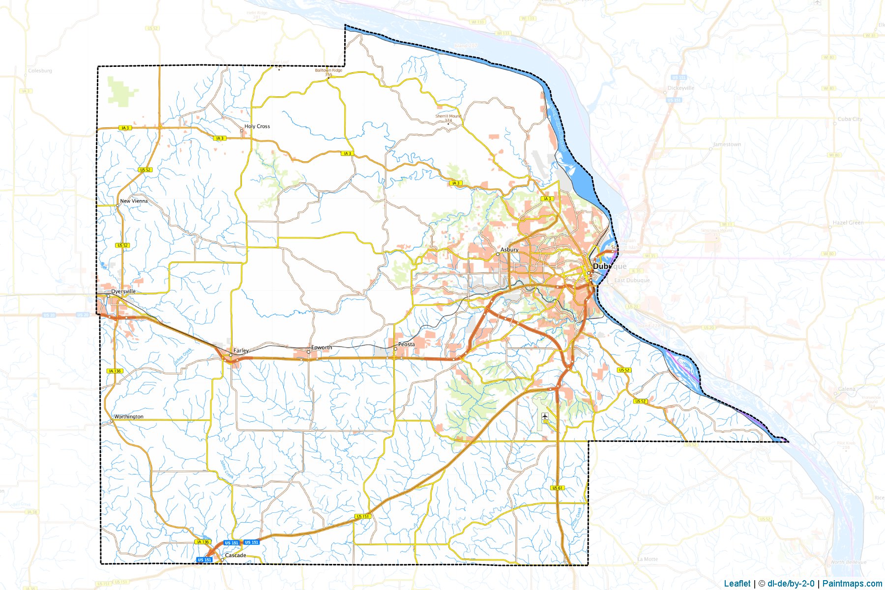 Dubuque (Iowa) Map Cropping Samples-1