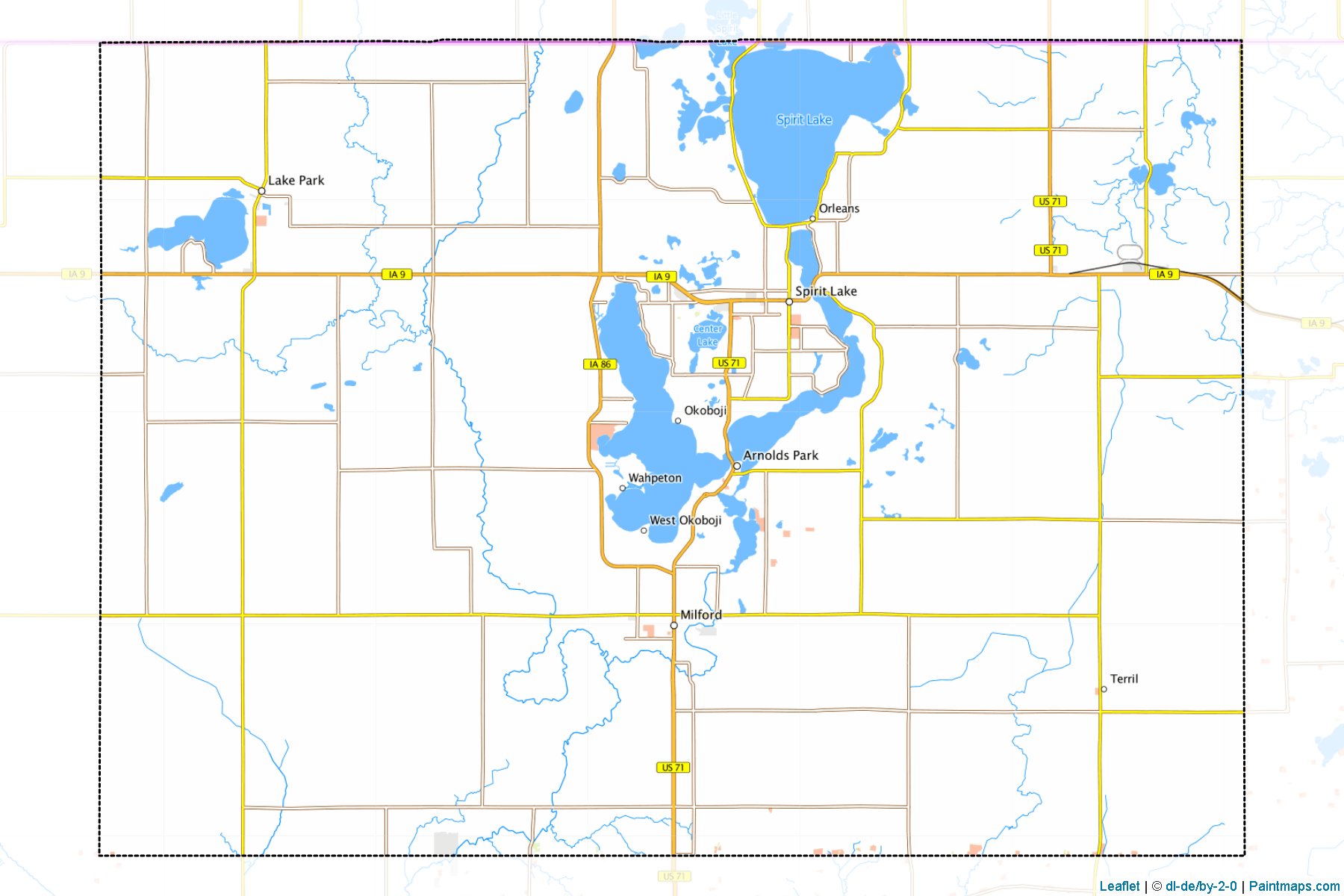 Dickinson (Iowa) Map Cropping Samples-1