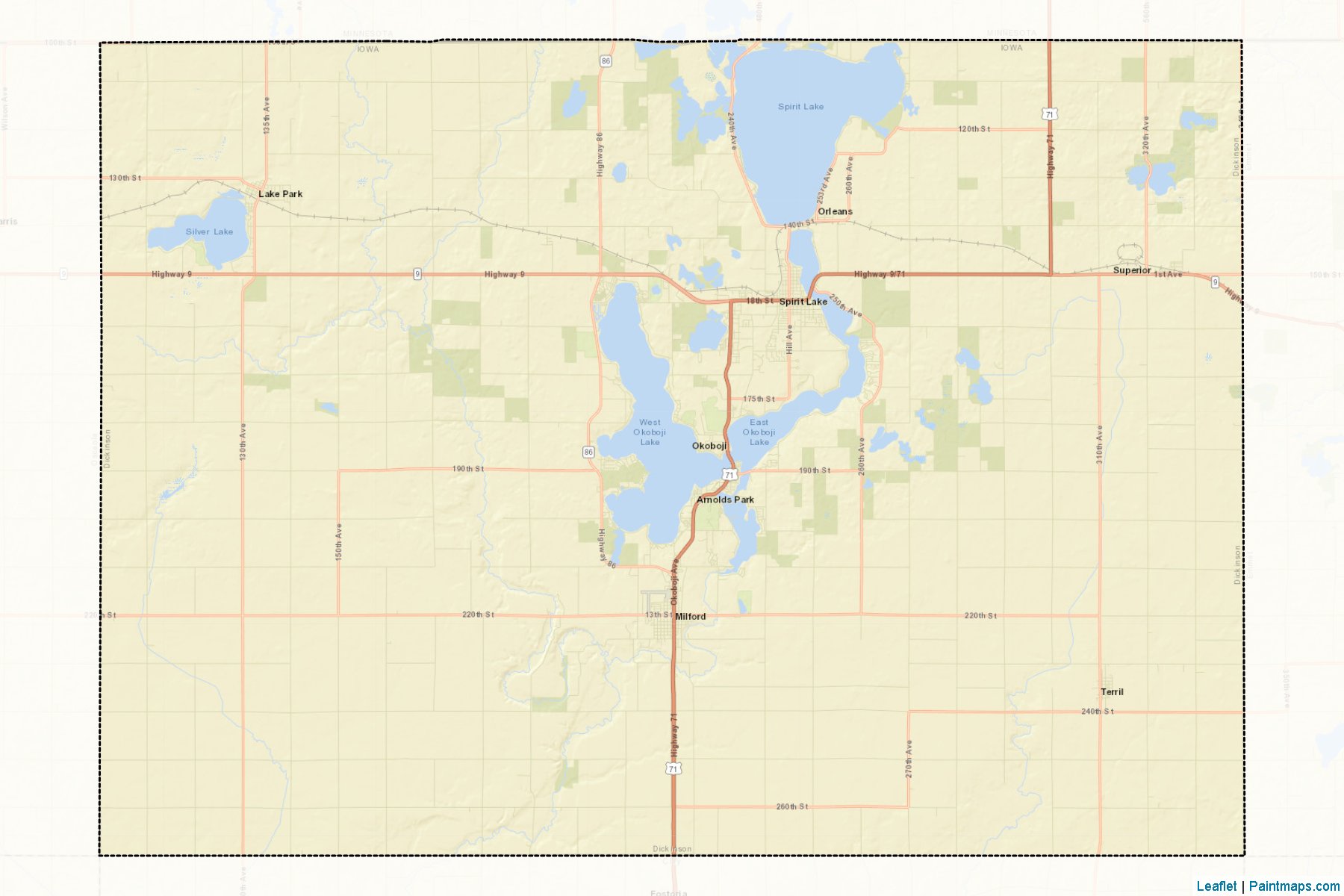 Dickinson (Iowa) Map Cropping Samples-2