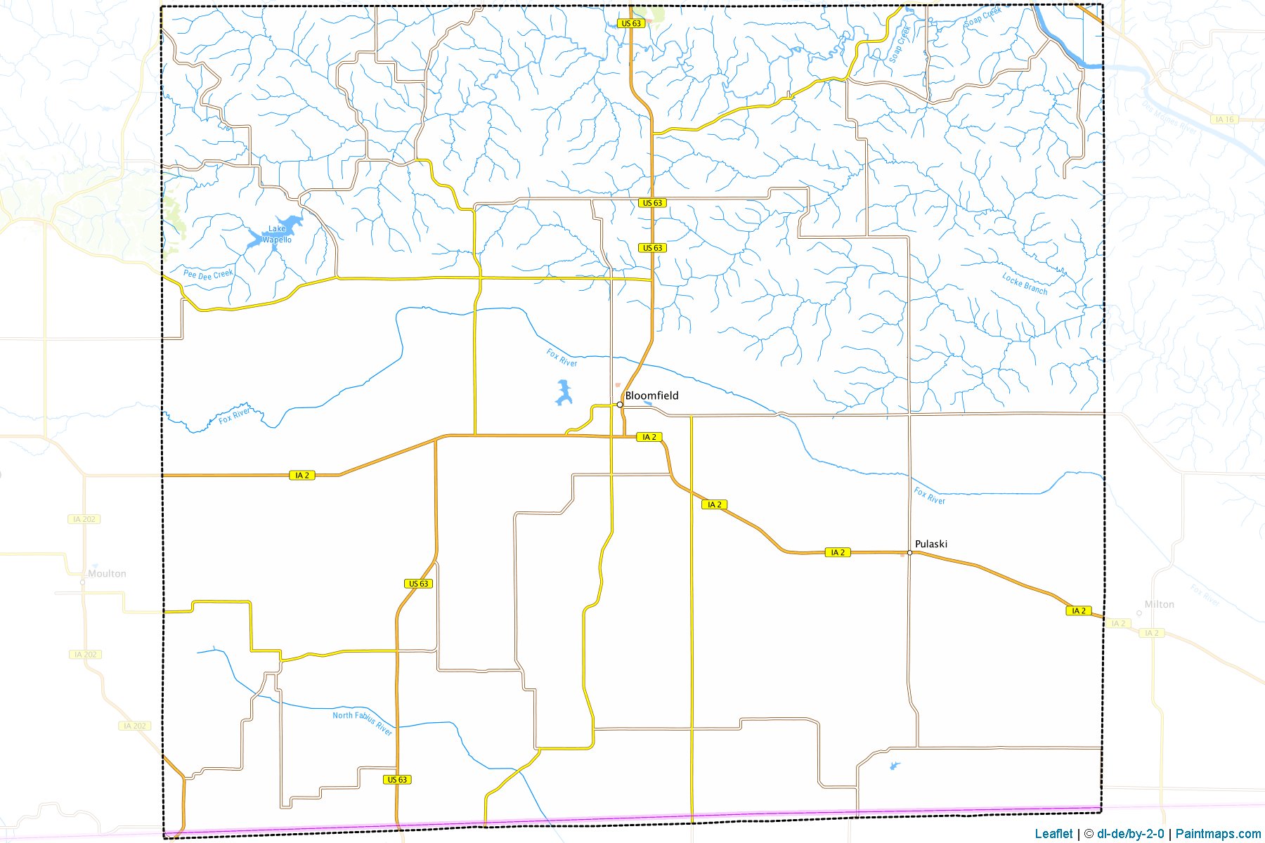 Muestras de recorte de mapas Davis (Iowa)-1