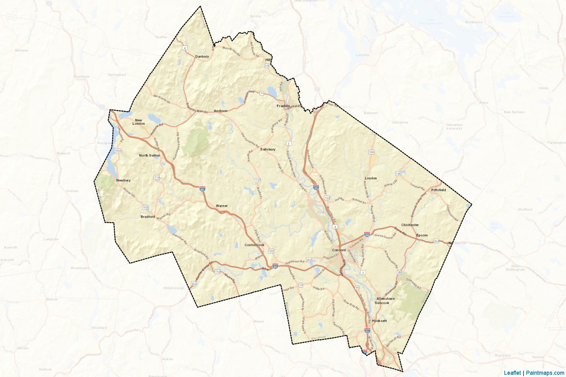 Merrimack (New Hampshire) Map Cropping Samples-2