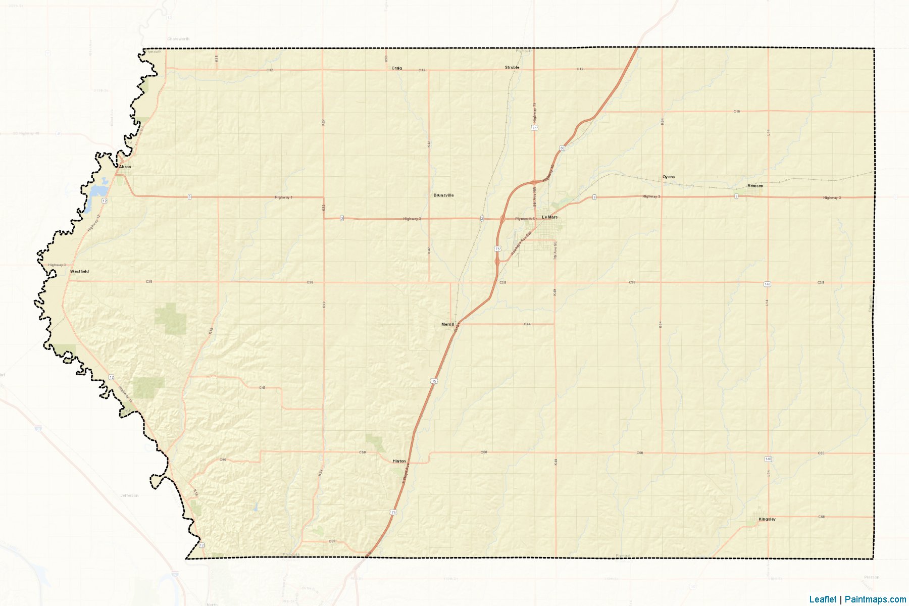 Plymouth (Iowa) Map Cropping Samples-2