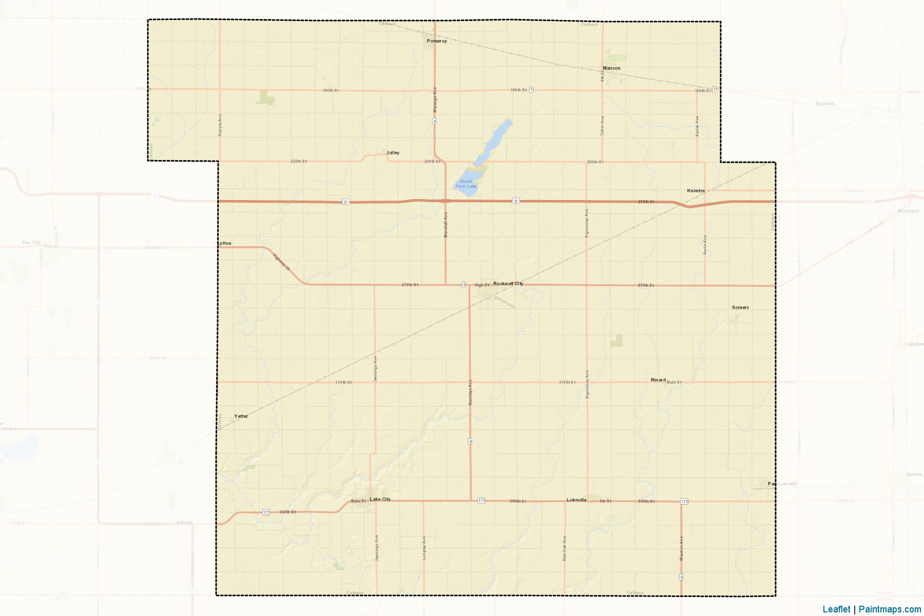 Calhoun (Iowa) Map Cropping Samples-2