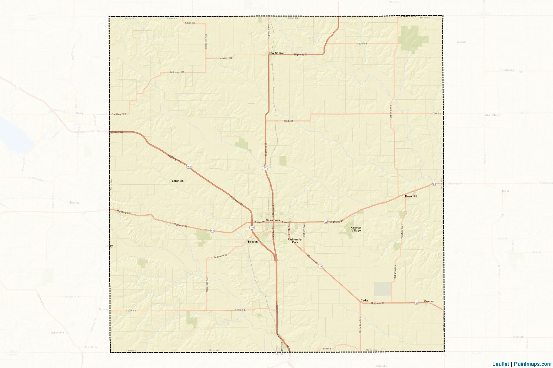 Mahaska (Iowa) Map Cropping Samples-2