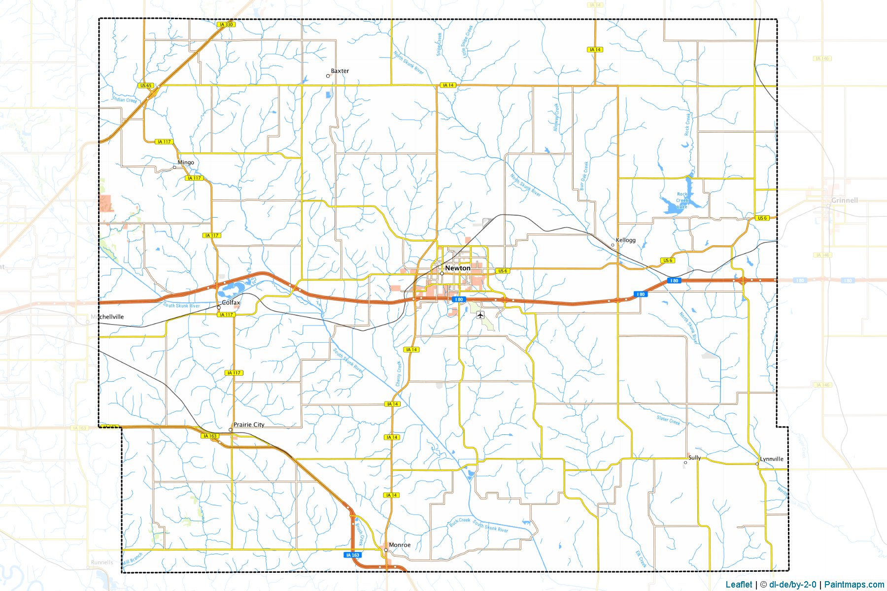 Muestras de recorte de mapas Jasper (Iowa)-1