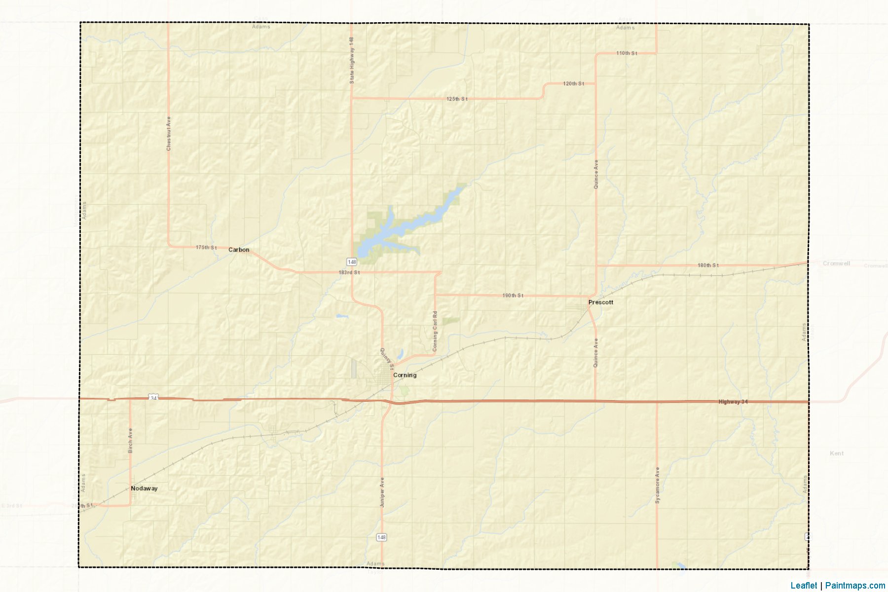 Adams (Iowa) Map Cropping Samples-2