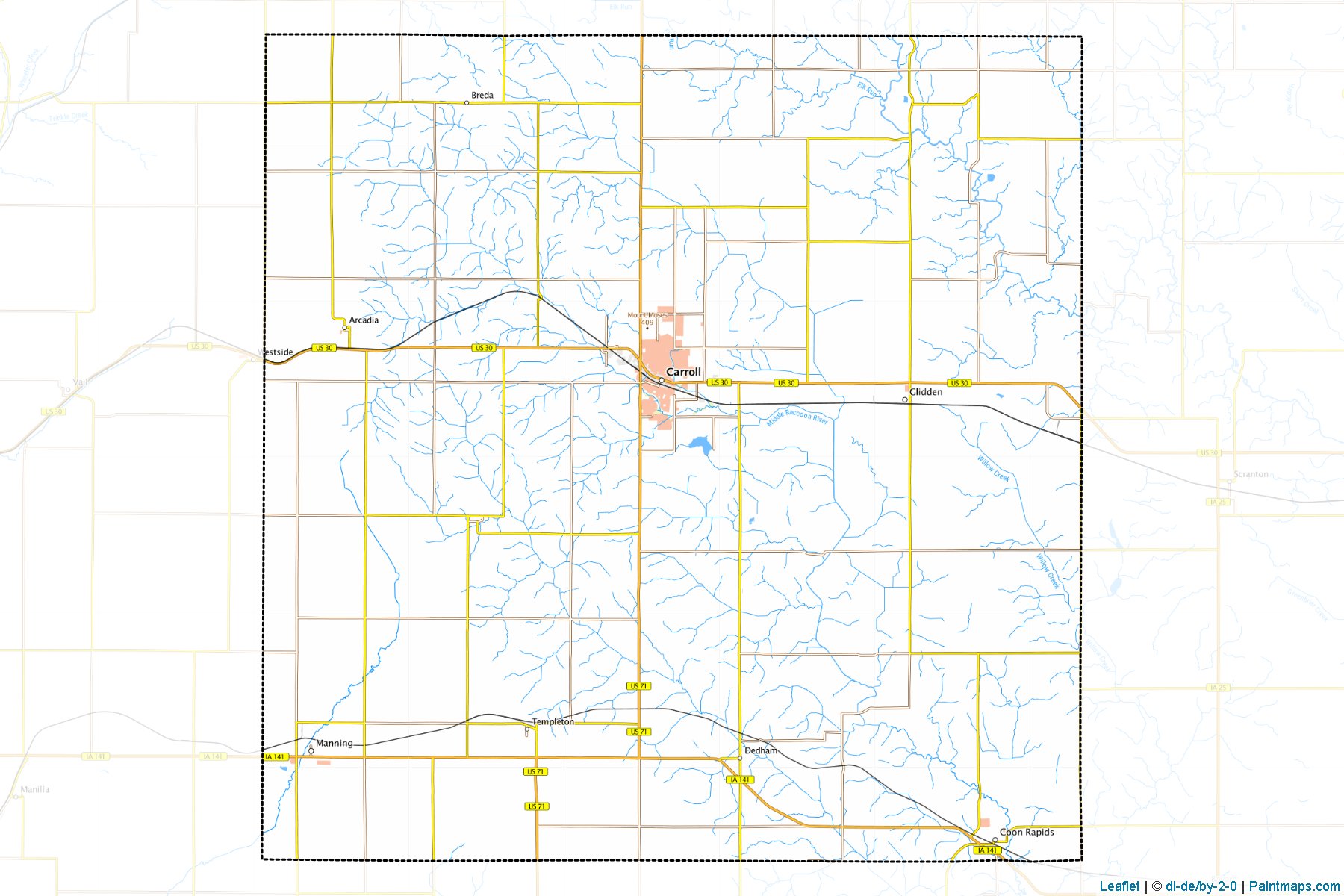 Carroll (Iowa) Map Cropping Samples-1