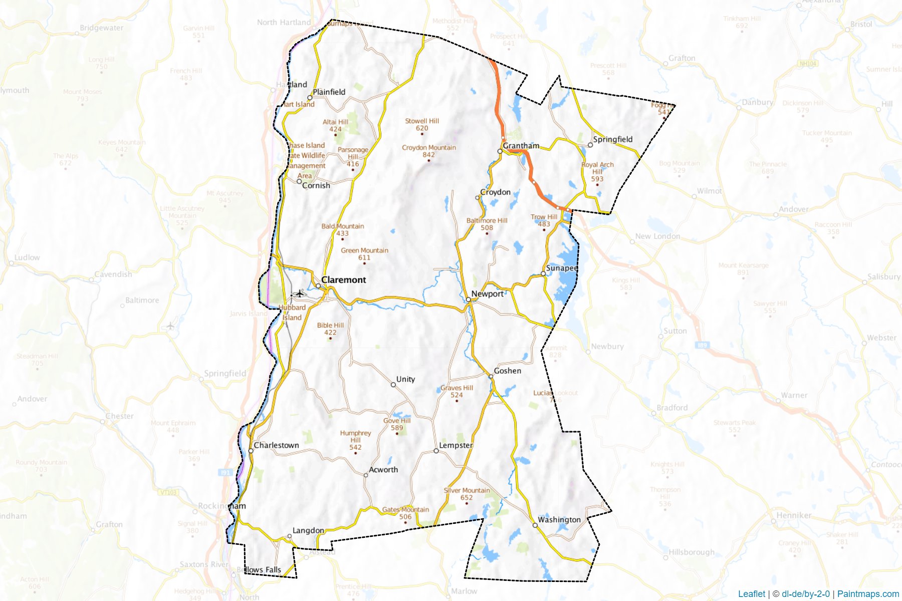 Muestras de recorte de mapas Sullivan (New Hampshire)-1