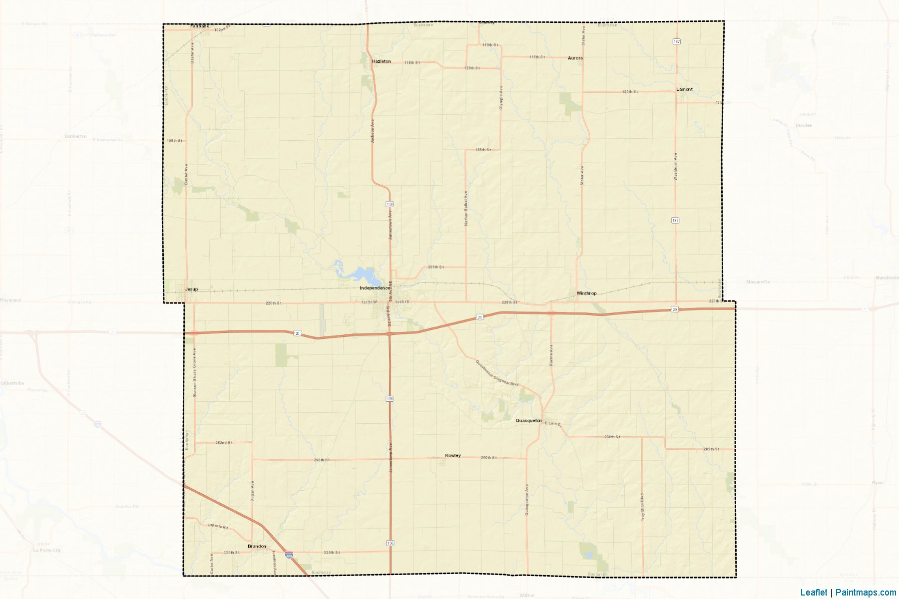 Buchanan (Iowa) Map Cropping Samples-2