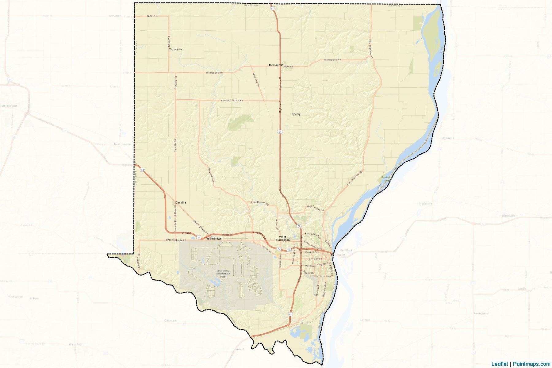 Des Moines (Iowa) Map Cropping Samples-2