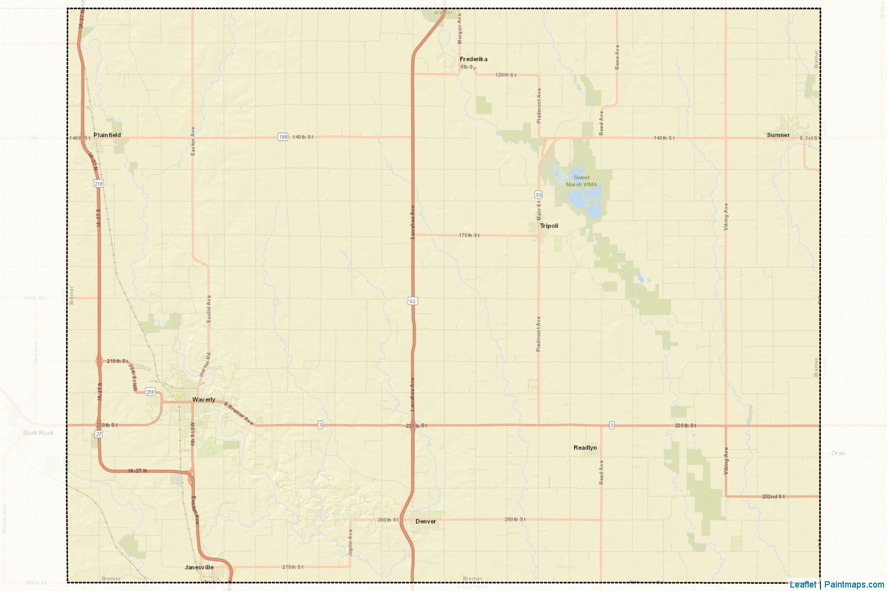 Muestras de recorte de mapas Bremer (Iowa)-2