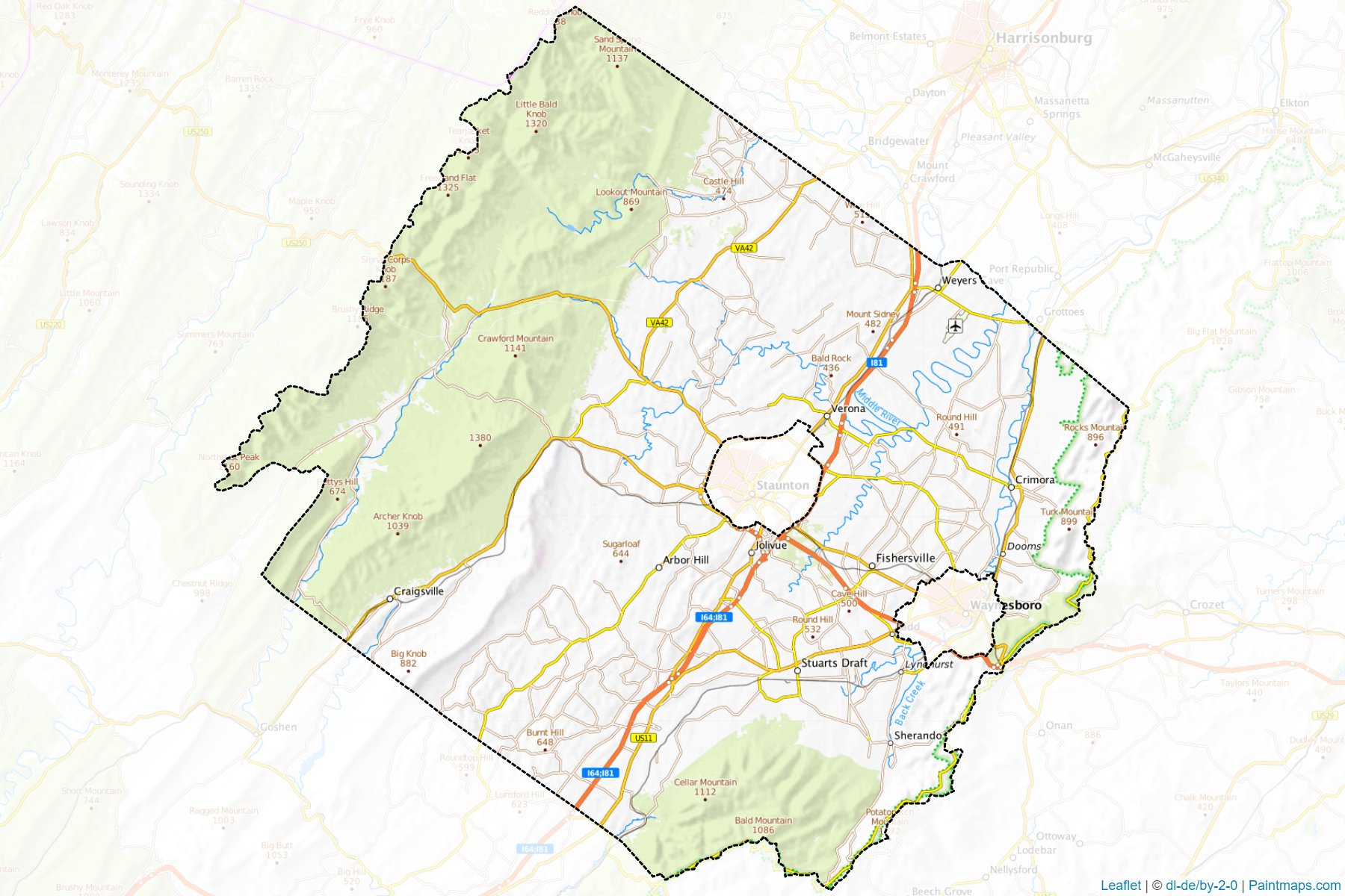 Augusta (Virginia) Map Cropping Samples-1