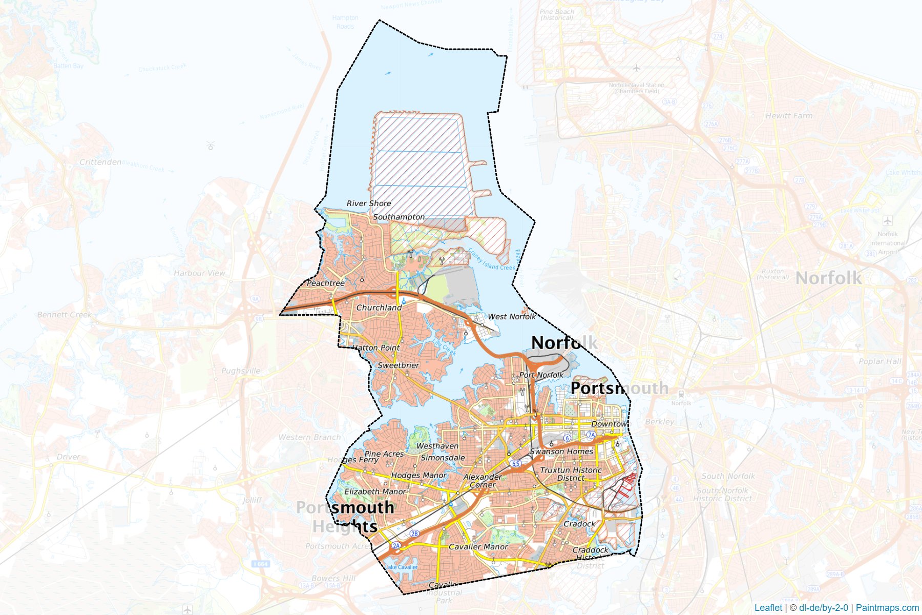 Portsmouth (Virginia) Map Cropping Samples-1