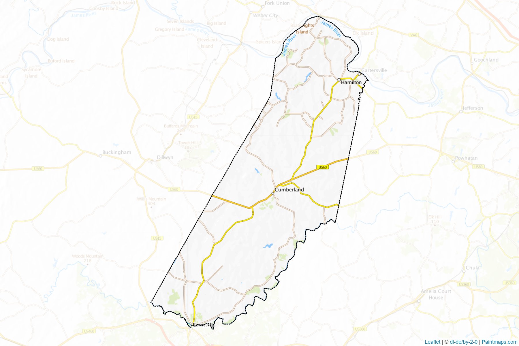 Cumberland (Virginia) Map Cropping Samples-1