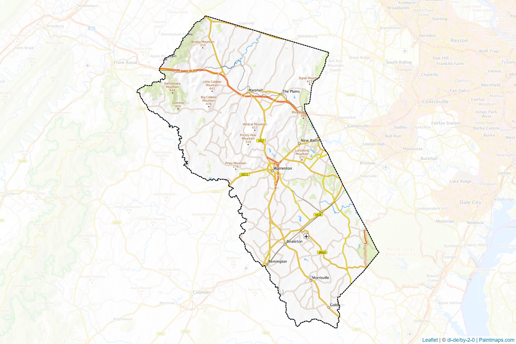 Fauquier (Virginia) Map Cropping Samples-1