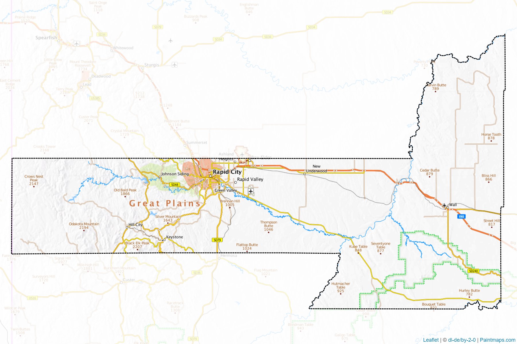 Pennington (South Dakota) Map Cropping Samples-1