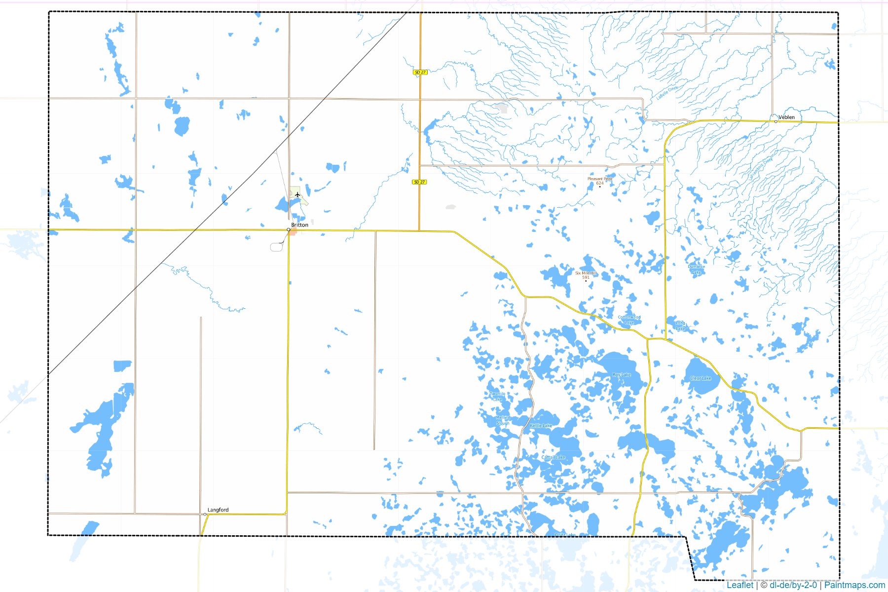 Muestras de recorte de mapas Marshall (South Dakota)-1