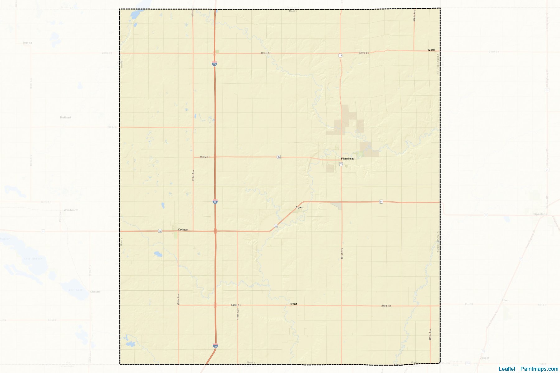 Moody (South Dakota) Map Cropping Samples-2