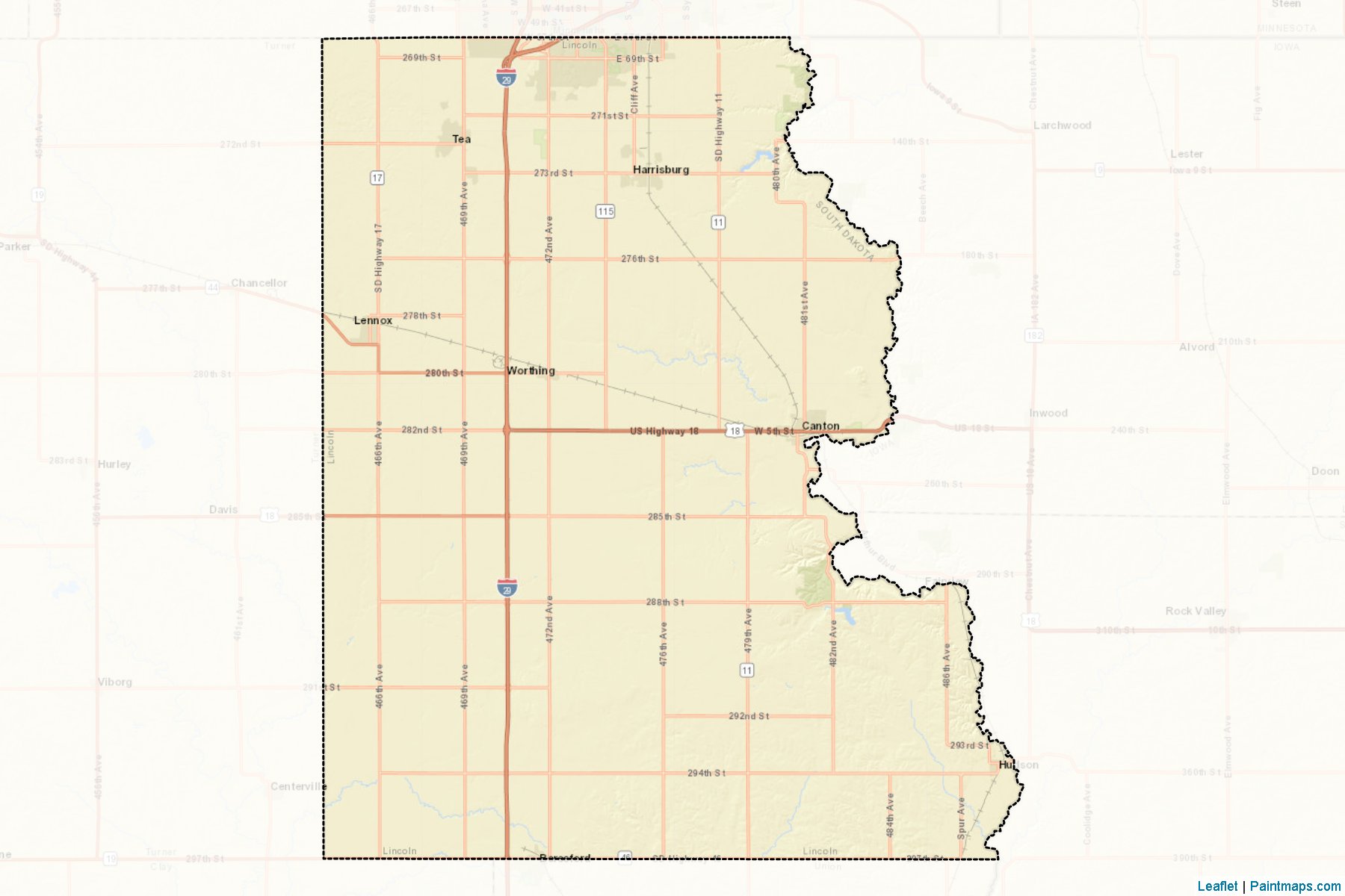 Lincoln (South Dakota) Map Cropping Samples-2