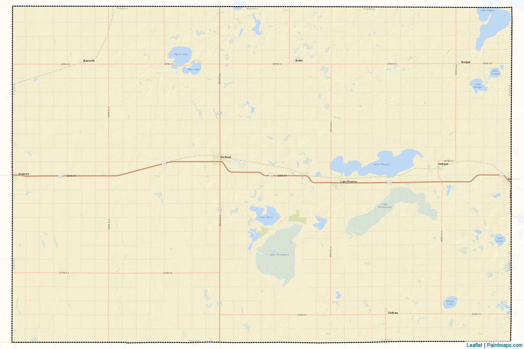 Kingsbury (South Dakota) Map Cropping Samples-2