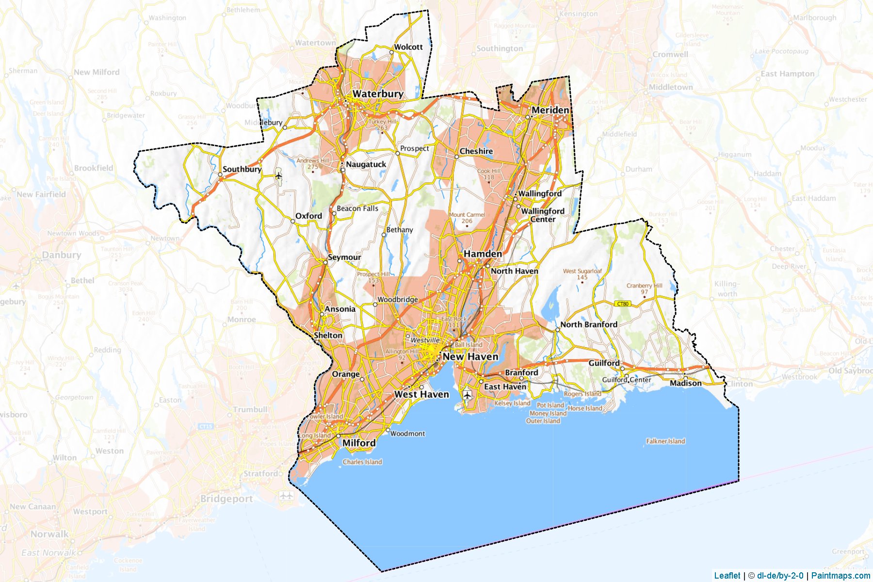 New Haven (Connecticut) Map Cropping Samples-1