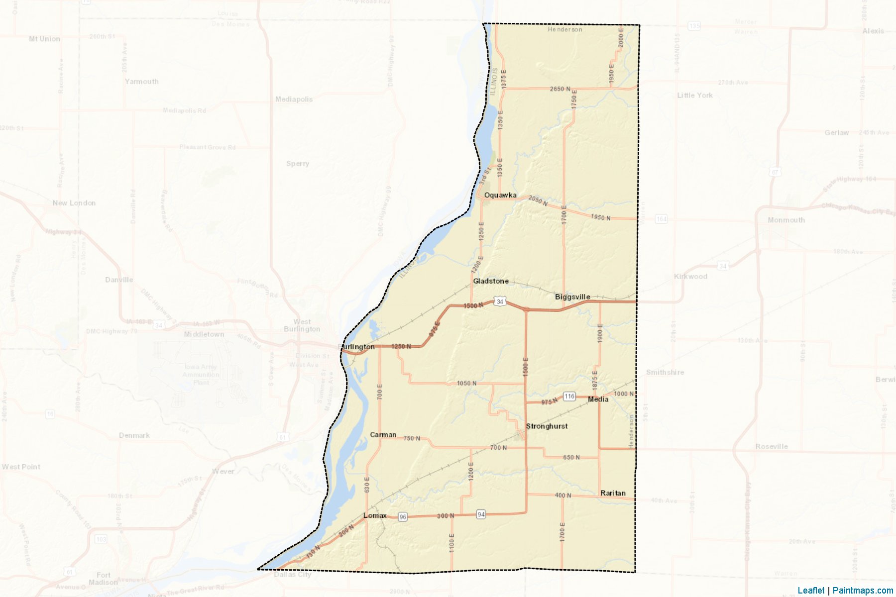 Henderson (Illinois) Map Cropping Samples-2