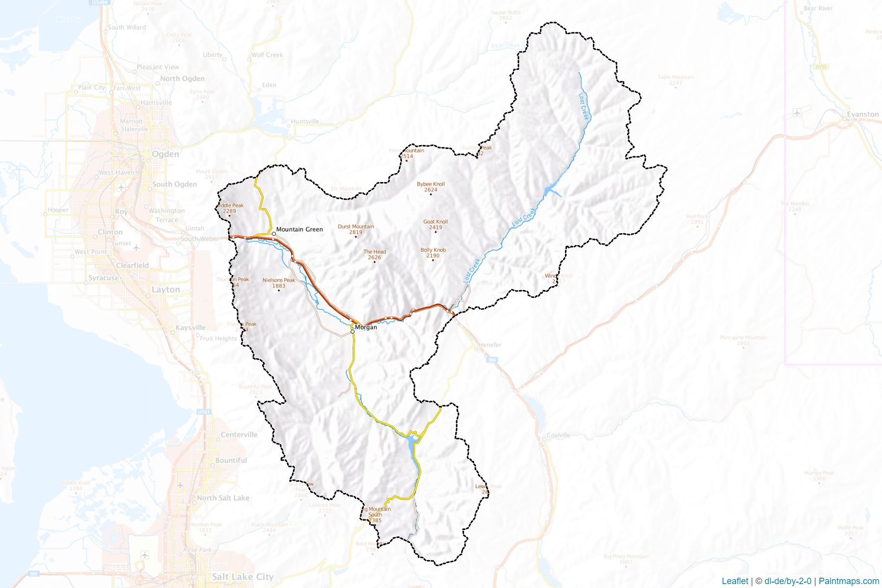 Muestras de recorte de mapas Morgan (Utah)-1