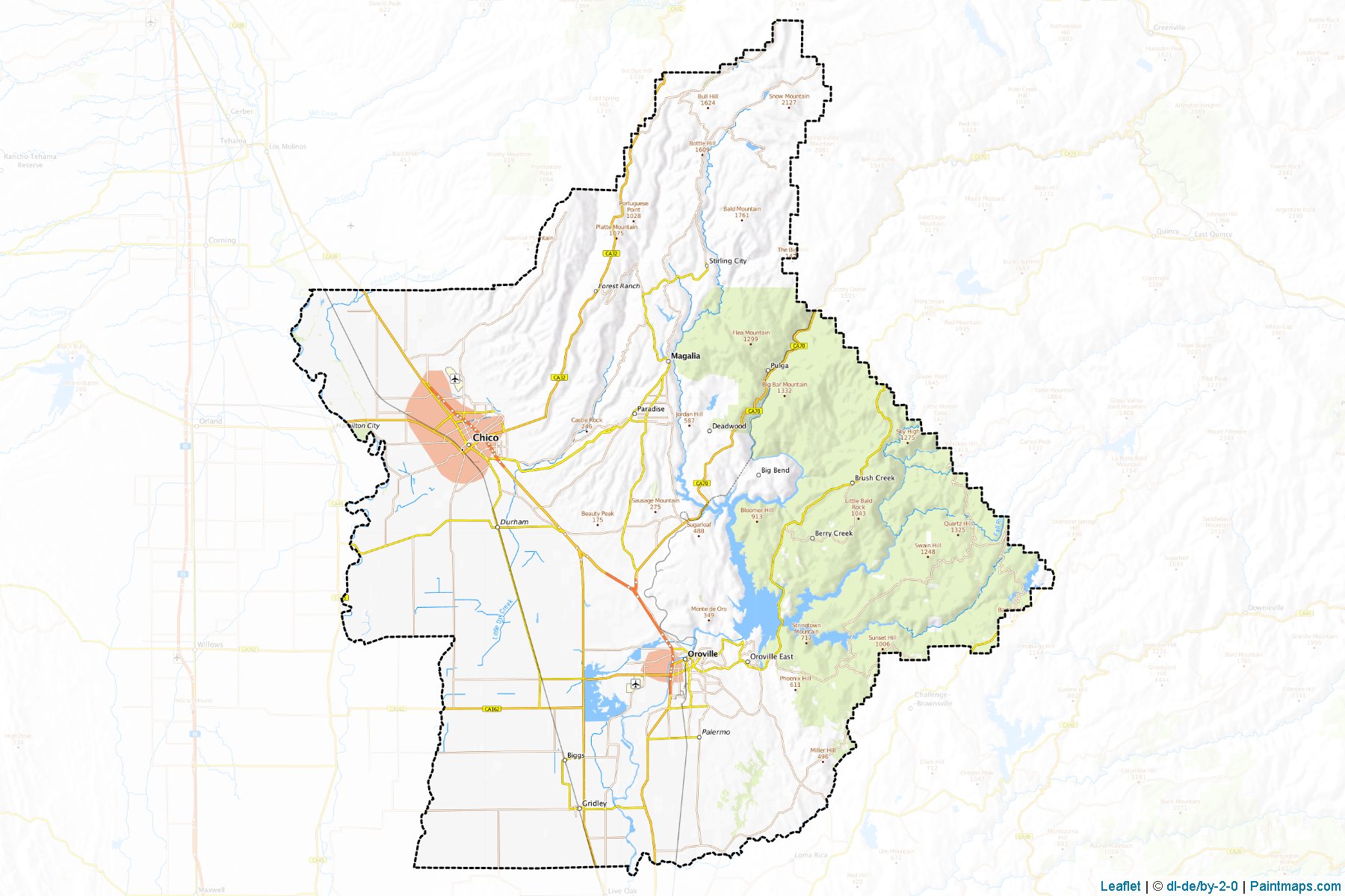 Butte (California) Map Cropping Samples-1