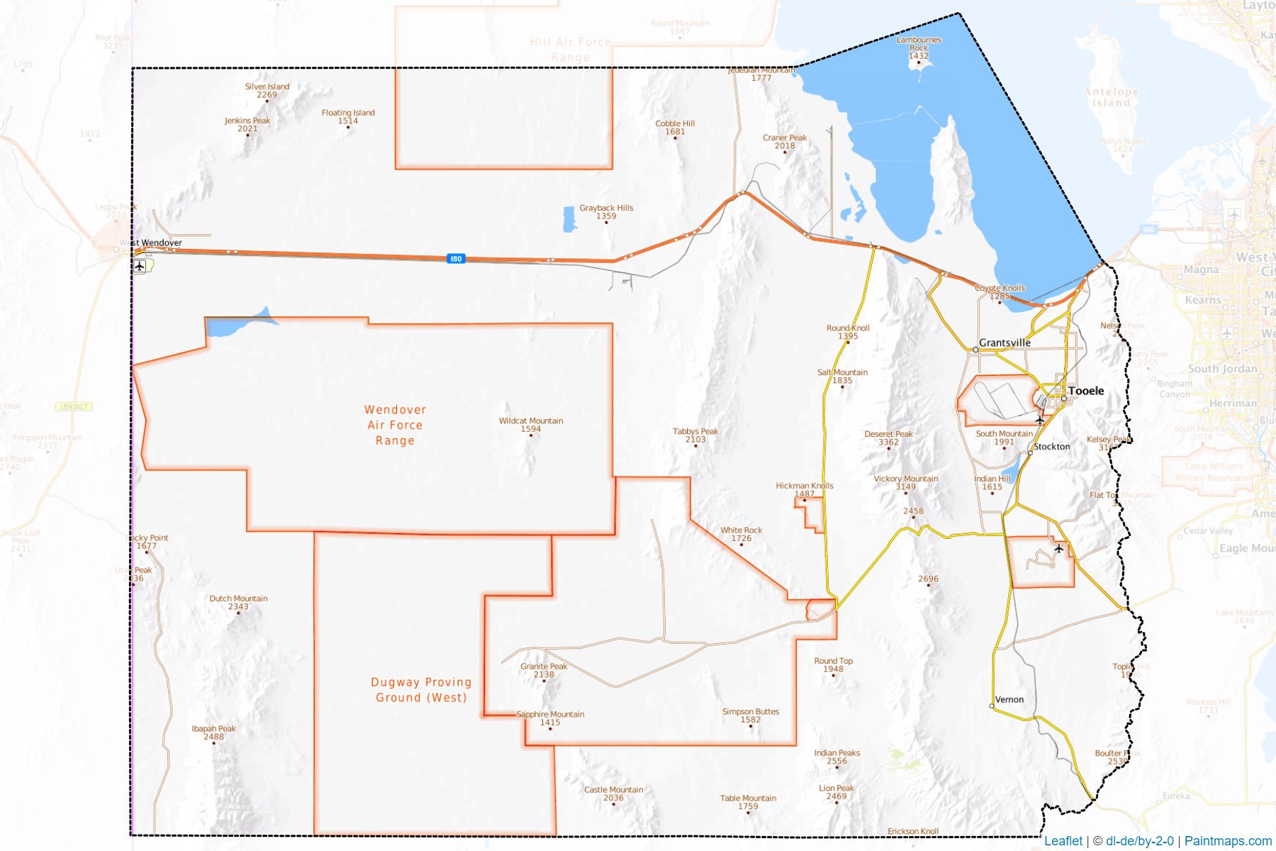 Tooele (Utah) Haritası Örnekleri-1