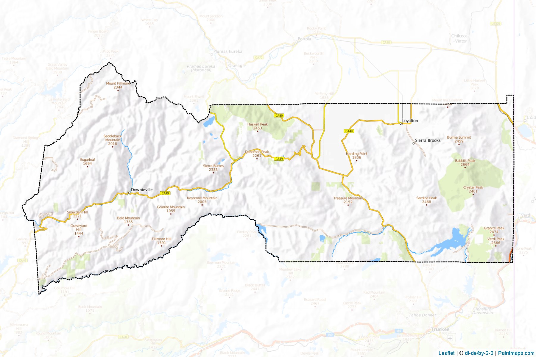 Muestras de recorte de mapas Sierra (California)-1