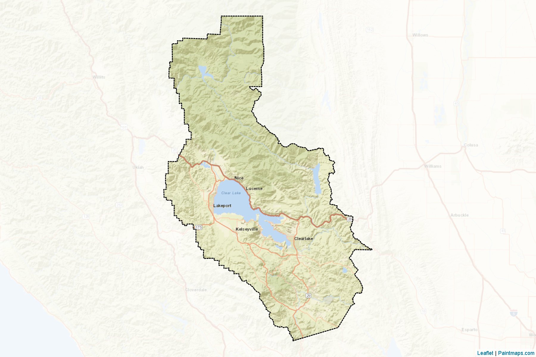 Lake (California) Map Cropping Samples-2