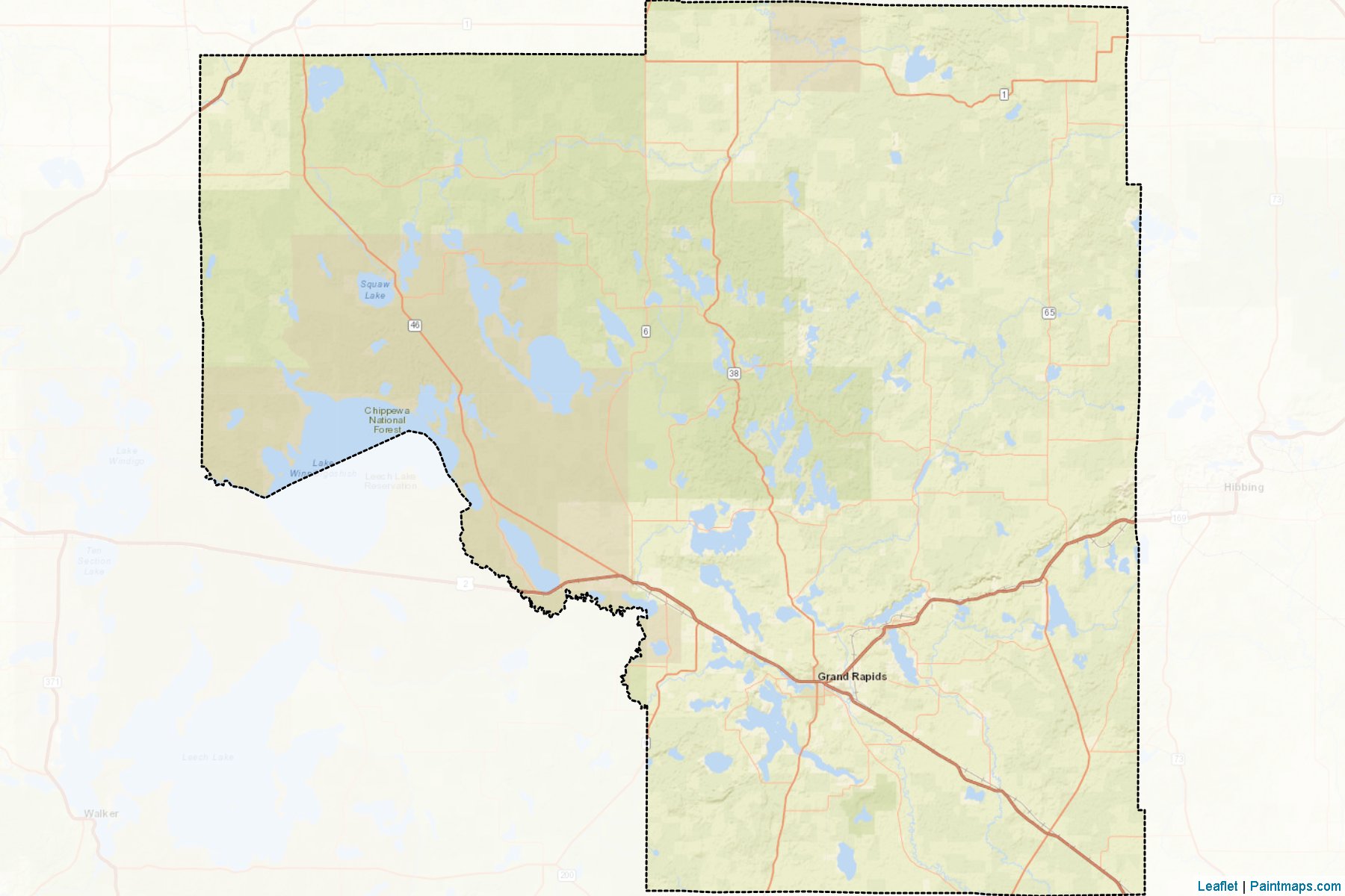 Itasca (Minnesota) Map Cropping Samples-2