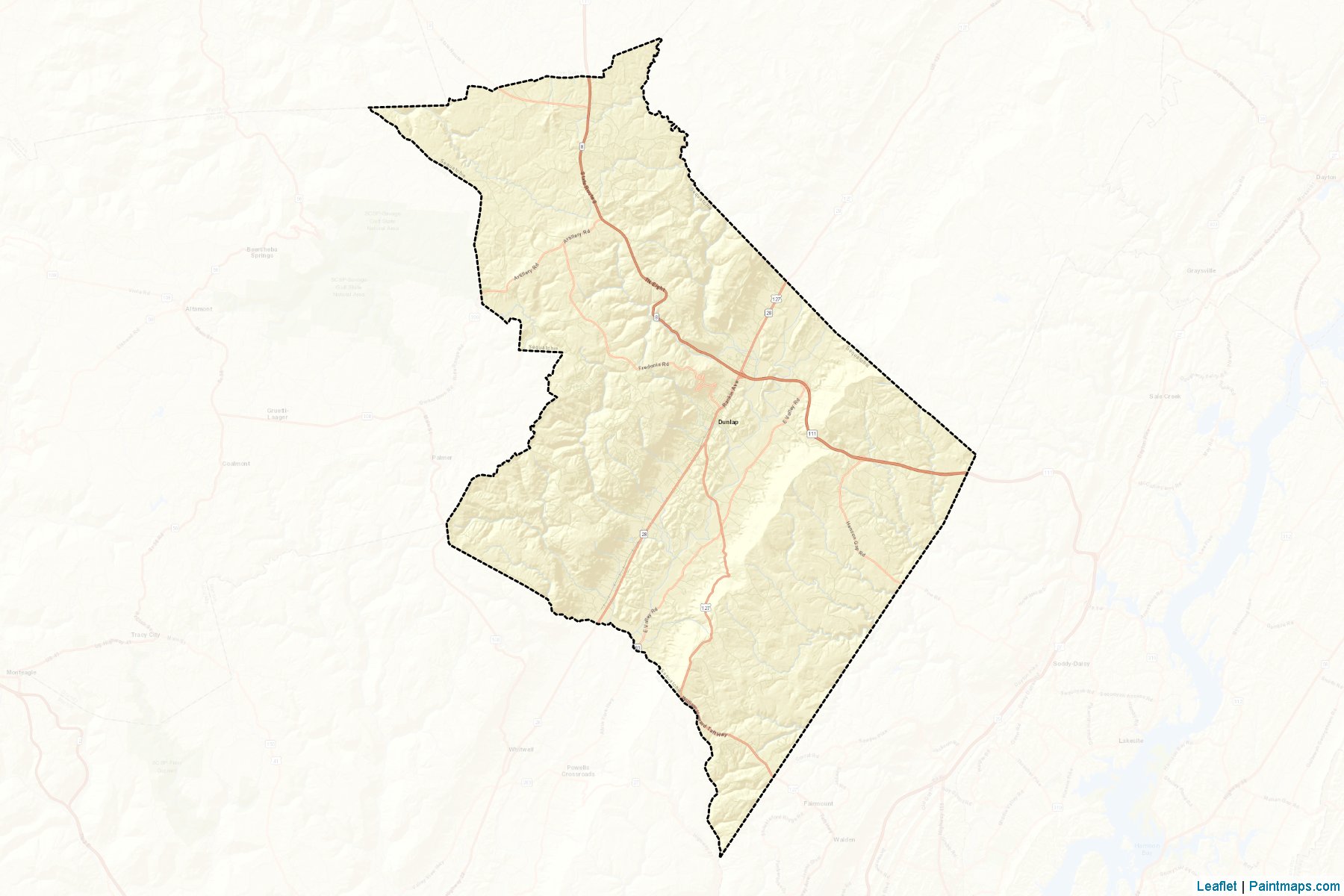 Sequatchie (Tennessee) Map Cropping Samples-2