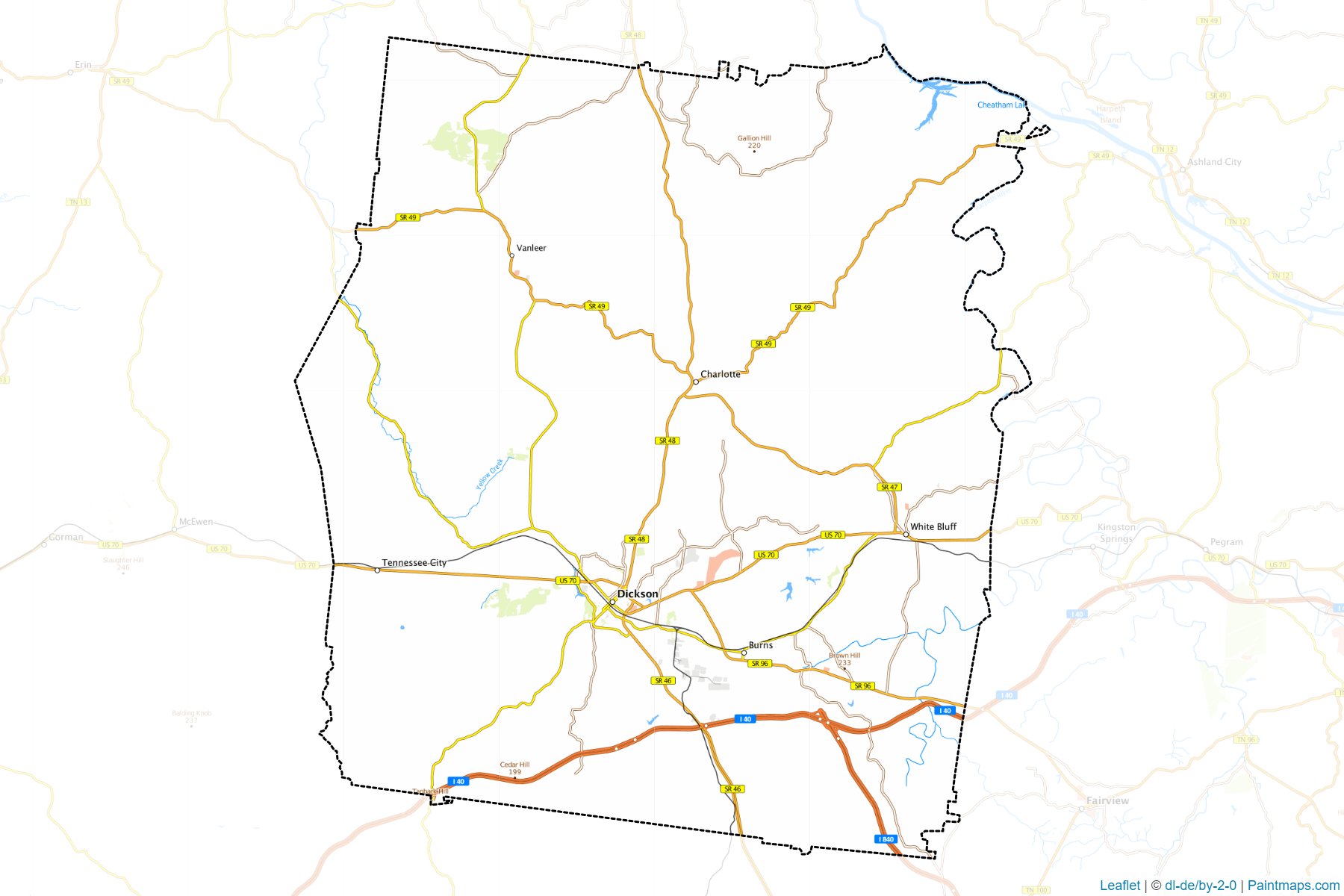 Dickson (Tennessee) Map Cropping Samples-1