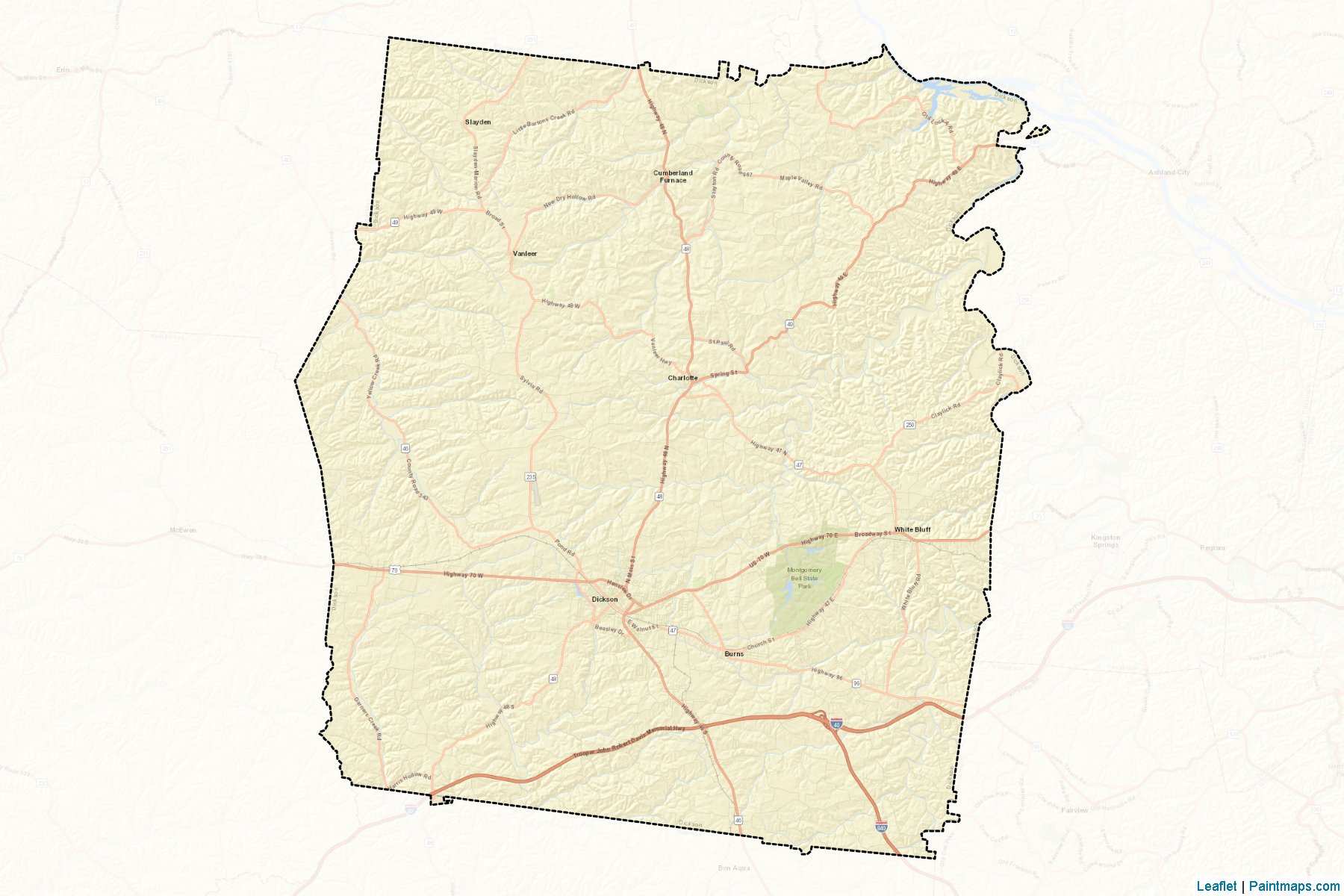 Dickson (Tennessee) Map Cropping Samples-2