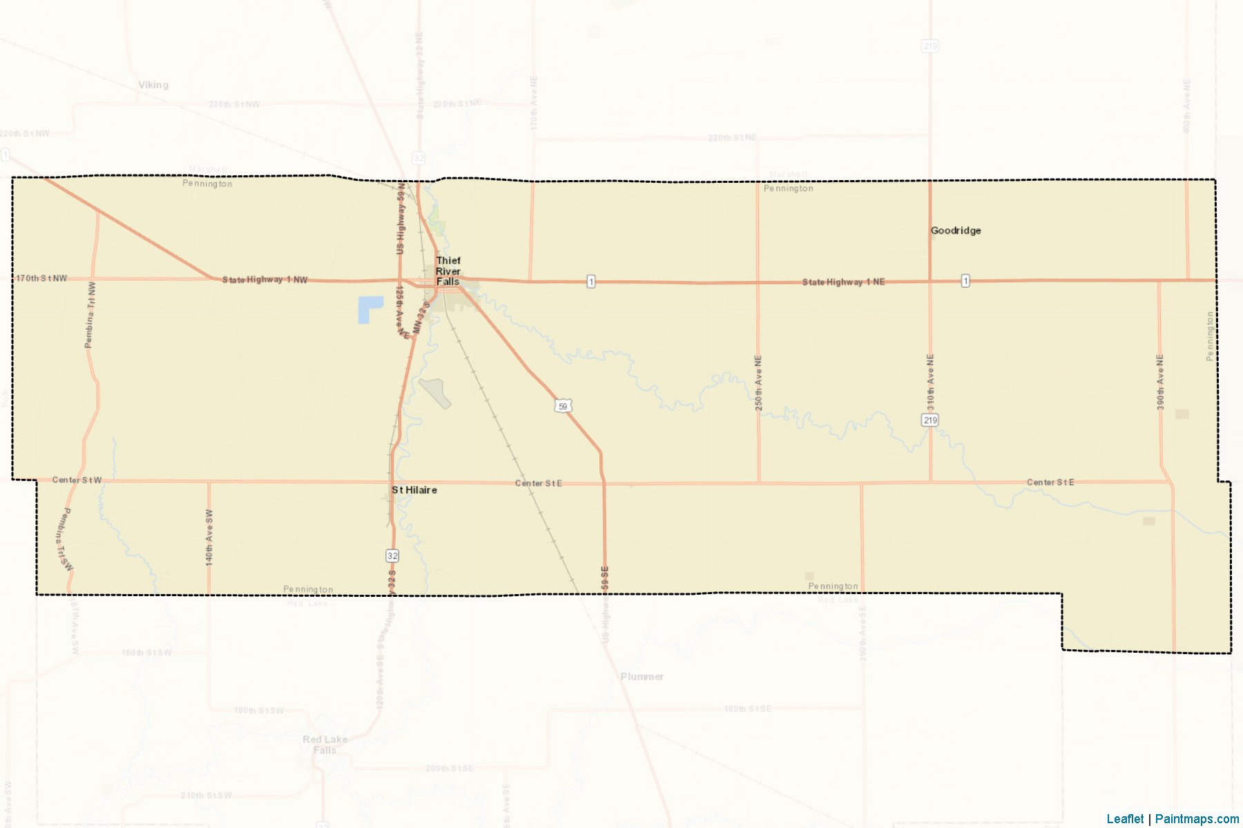 Pennington (Minnesota) Map Cropping Samples-2