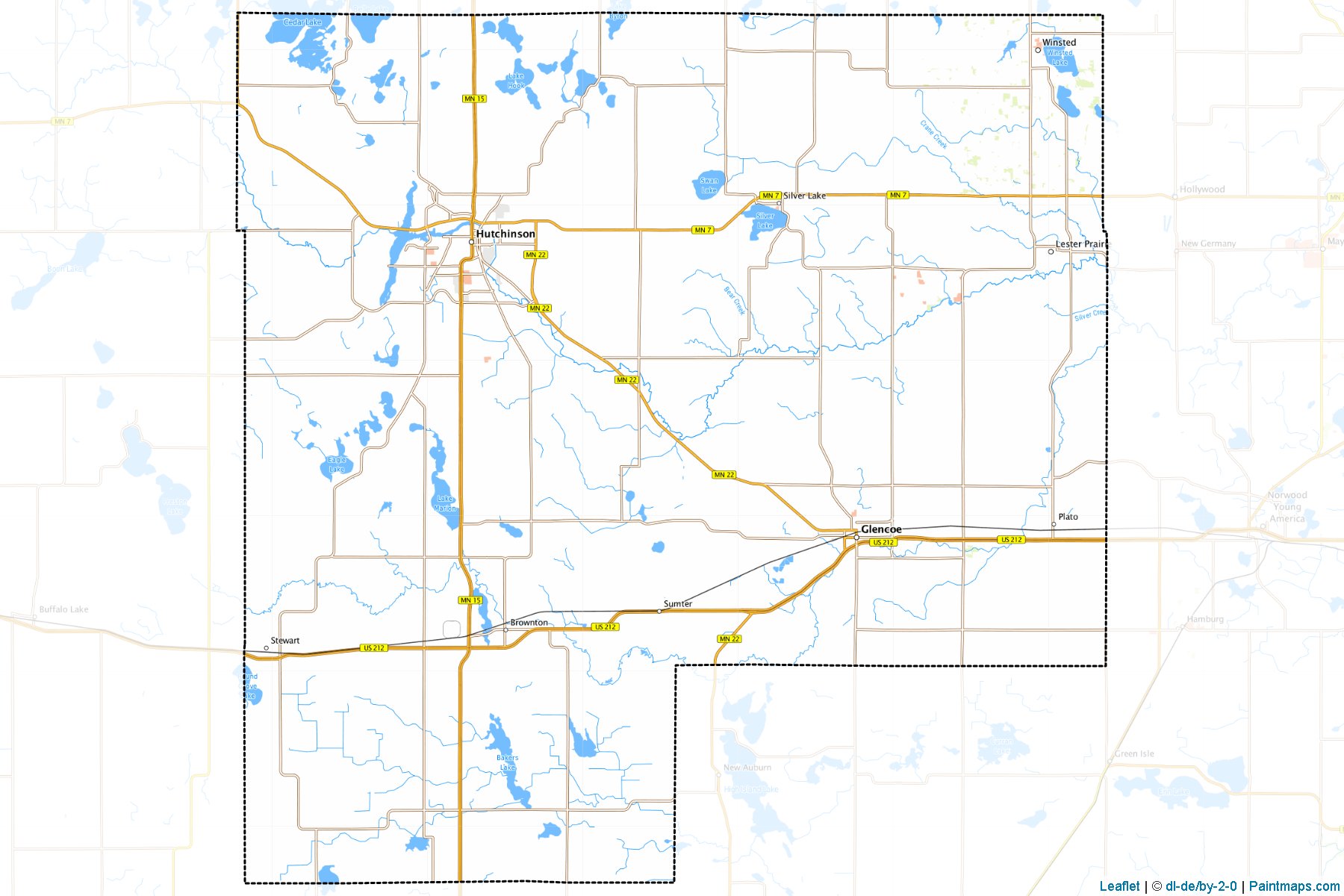 Muestras de recorte de mapas McLeod (Minnesota)-1