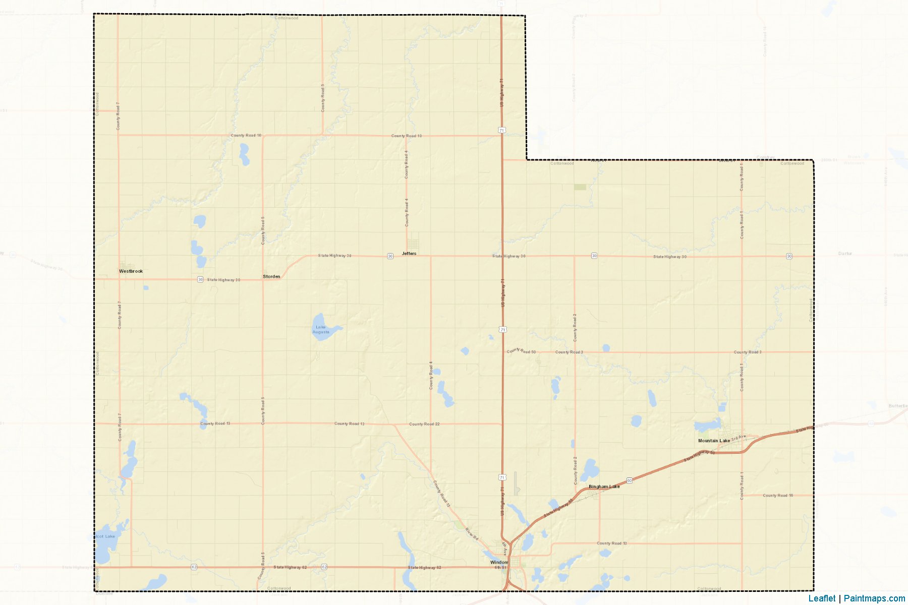 Cottonwood (Minnesota) Map Cropping Samples-2