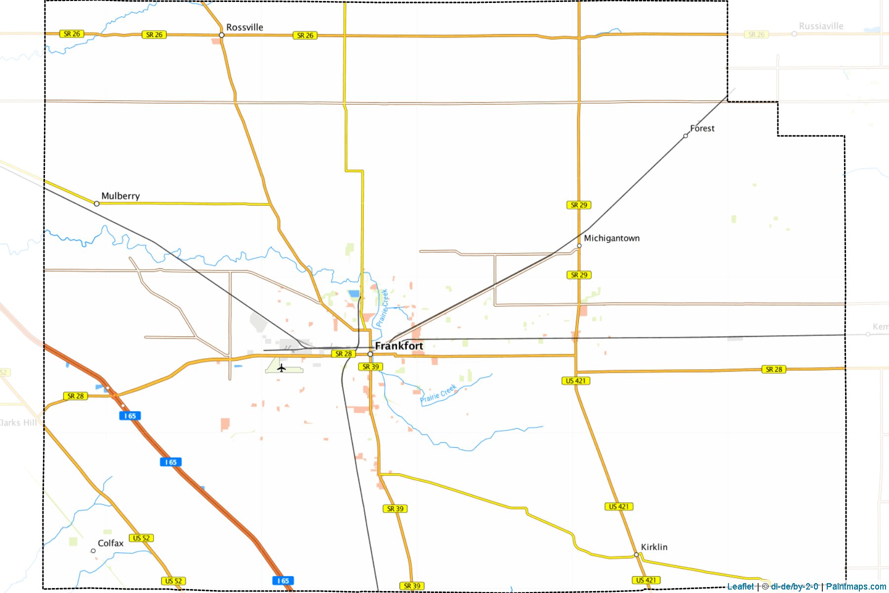 Muestras de recorte de mapas Clinton (Indiana)-1