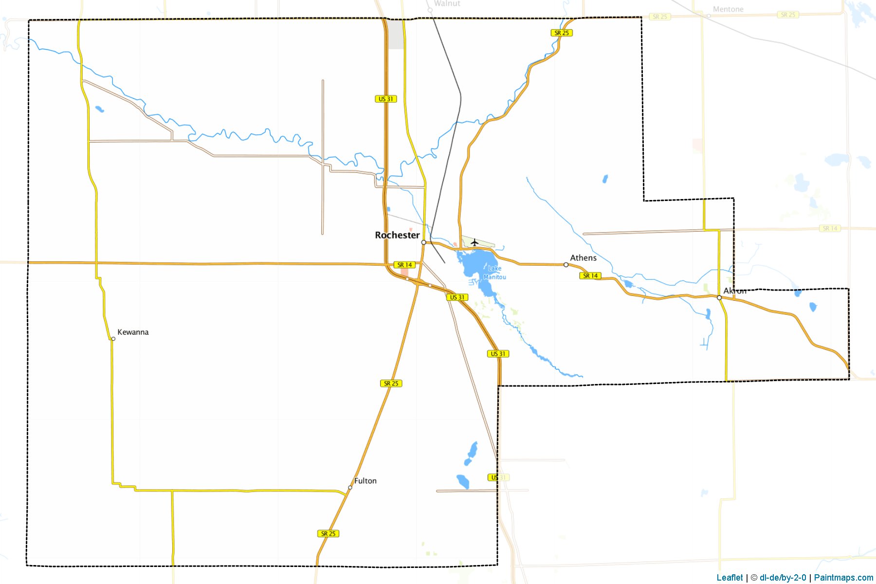 Muestras de recorte de mapas Fulton (Indiana)-1