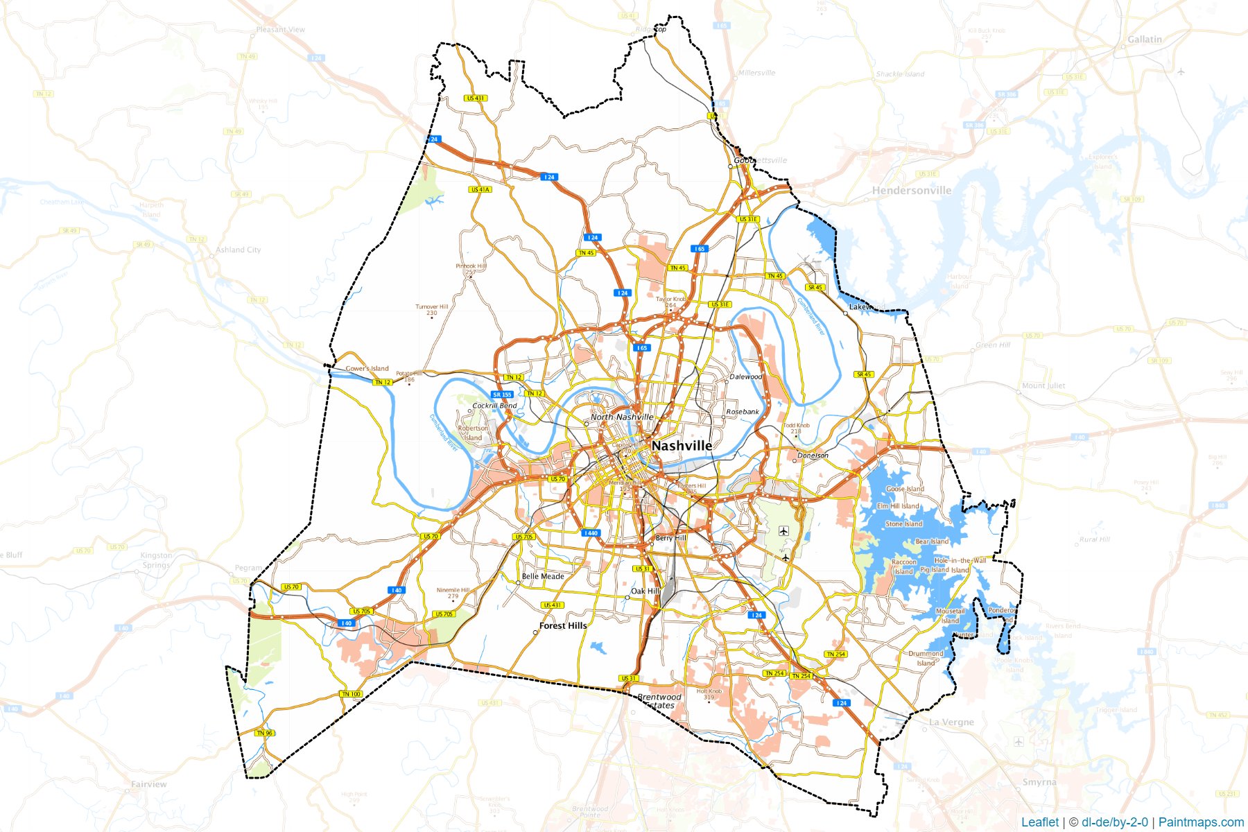 Muestras de recorte de mapas Davidson (Tennessee)-1