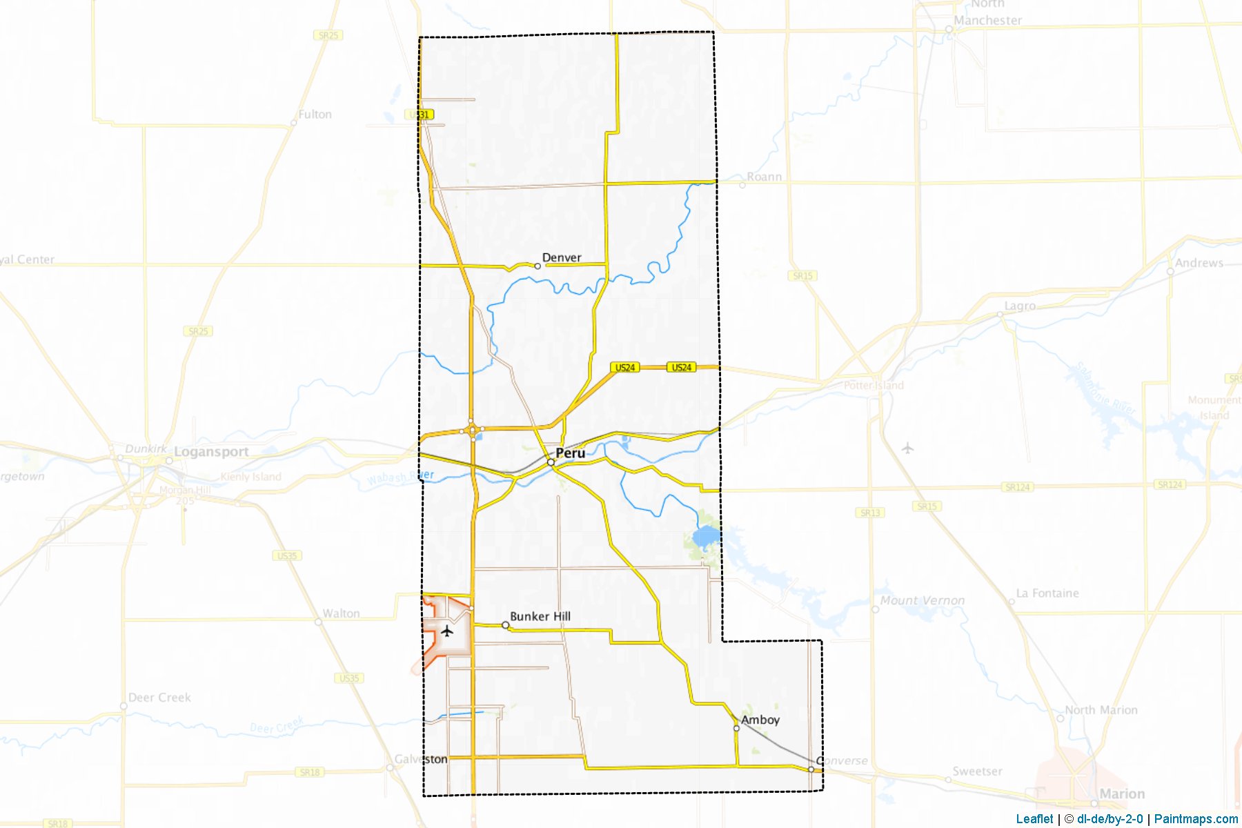 Muestras de recorte de mapas Miami (Indiana)-1