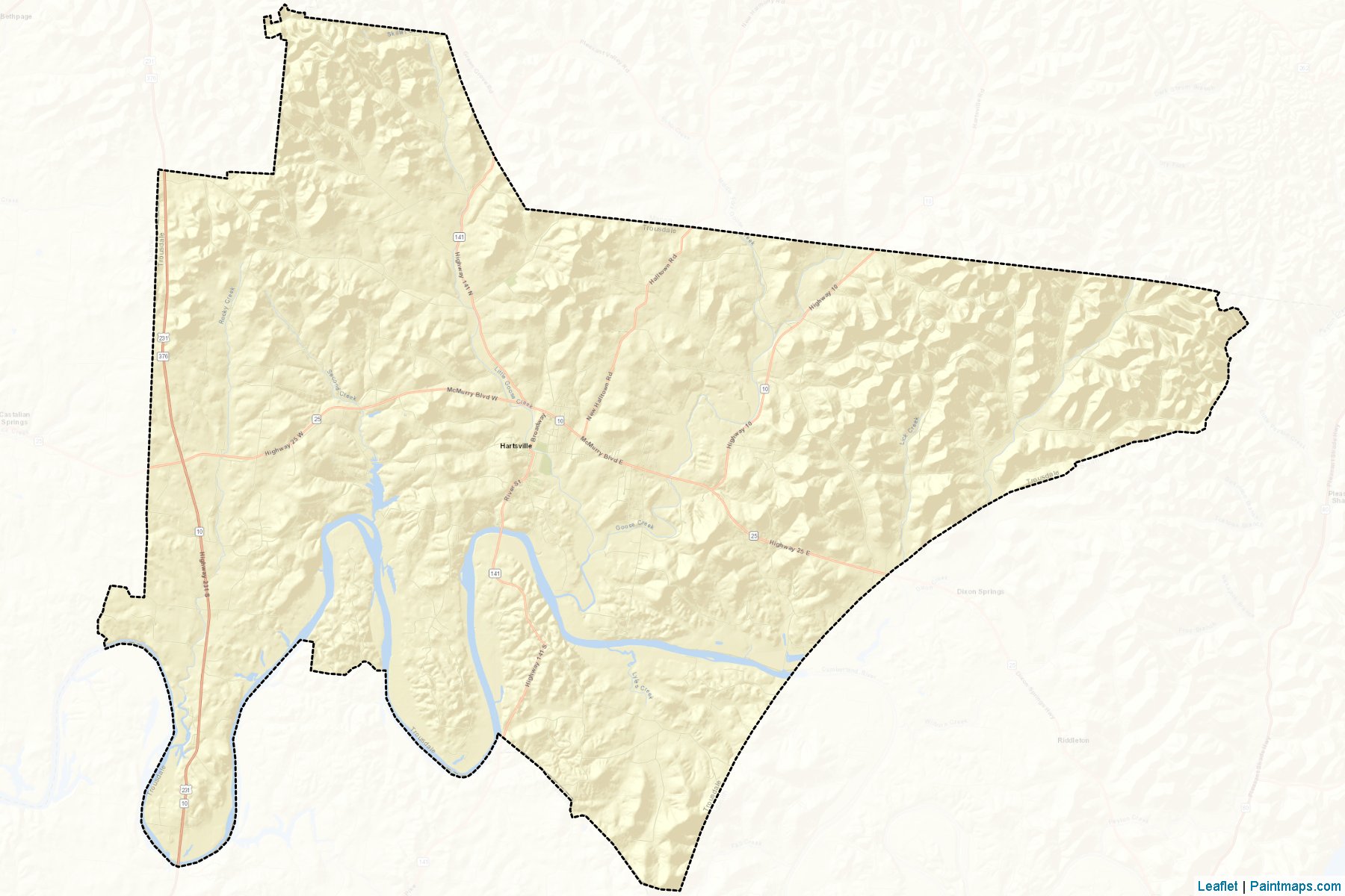 Trousdale (Tennessee) Map Cropping Samples-2