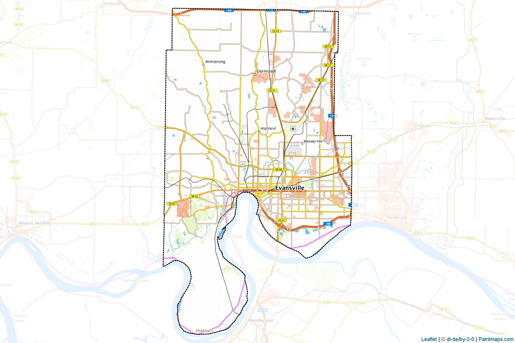 Vanderburgh (Indiana) Map Cropping Samples-1