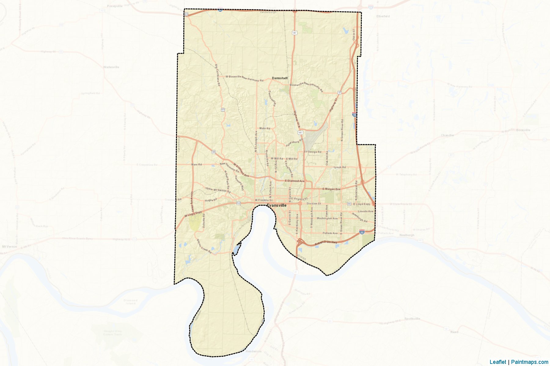 Vanderburgh (Indiana) Map Cropping Samples-2