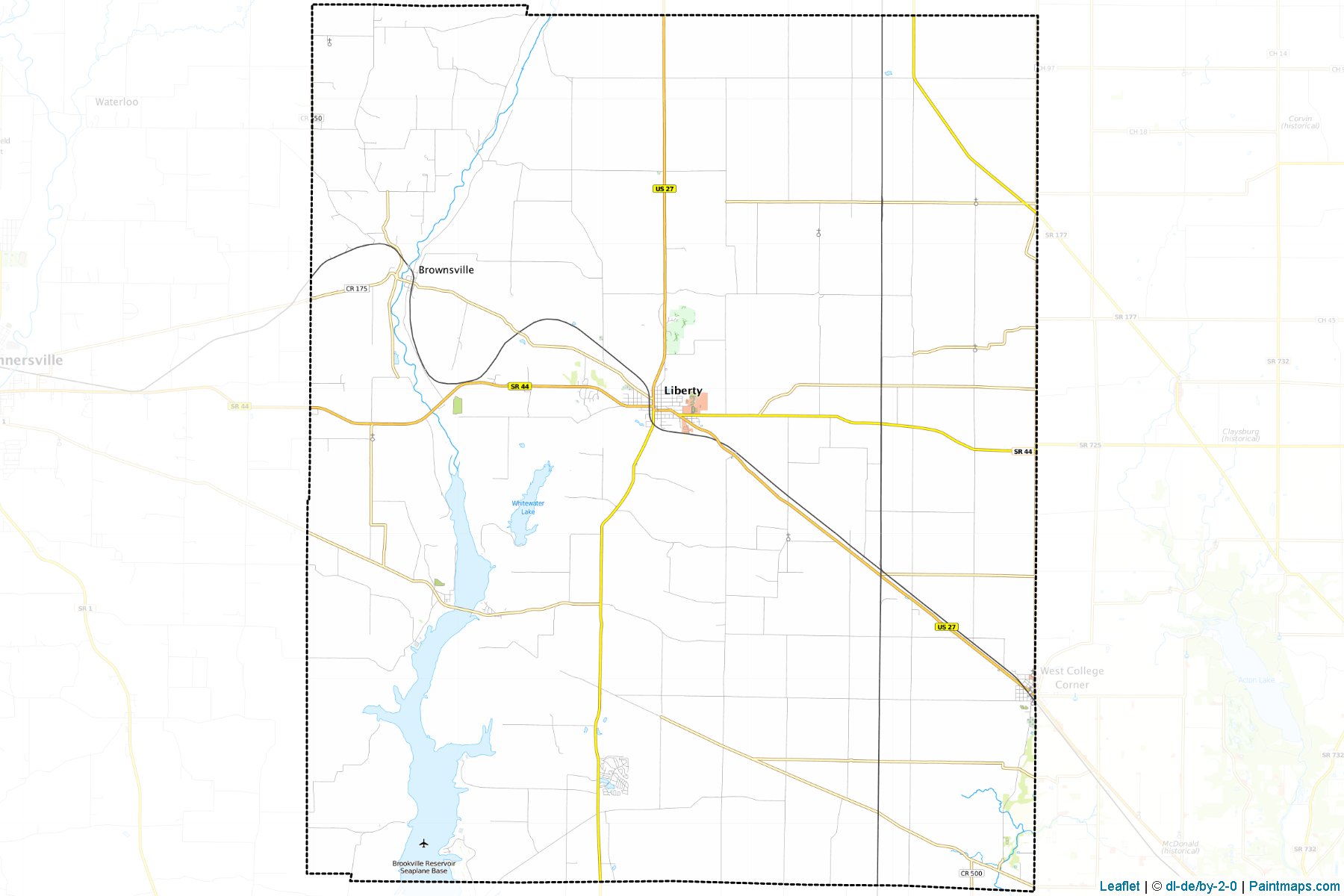 Muestras de recorte de mapas Union (Indiana)-1