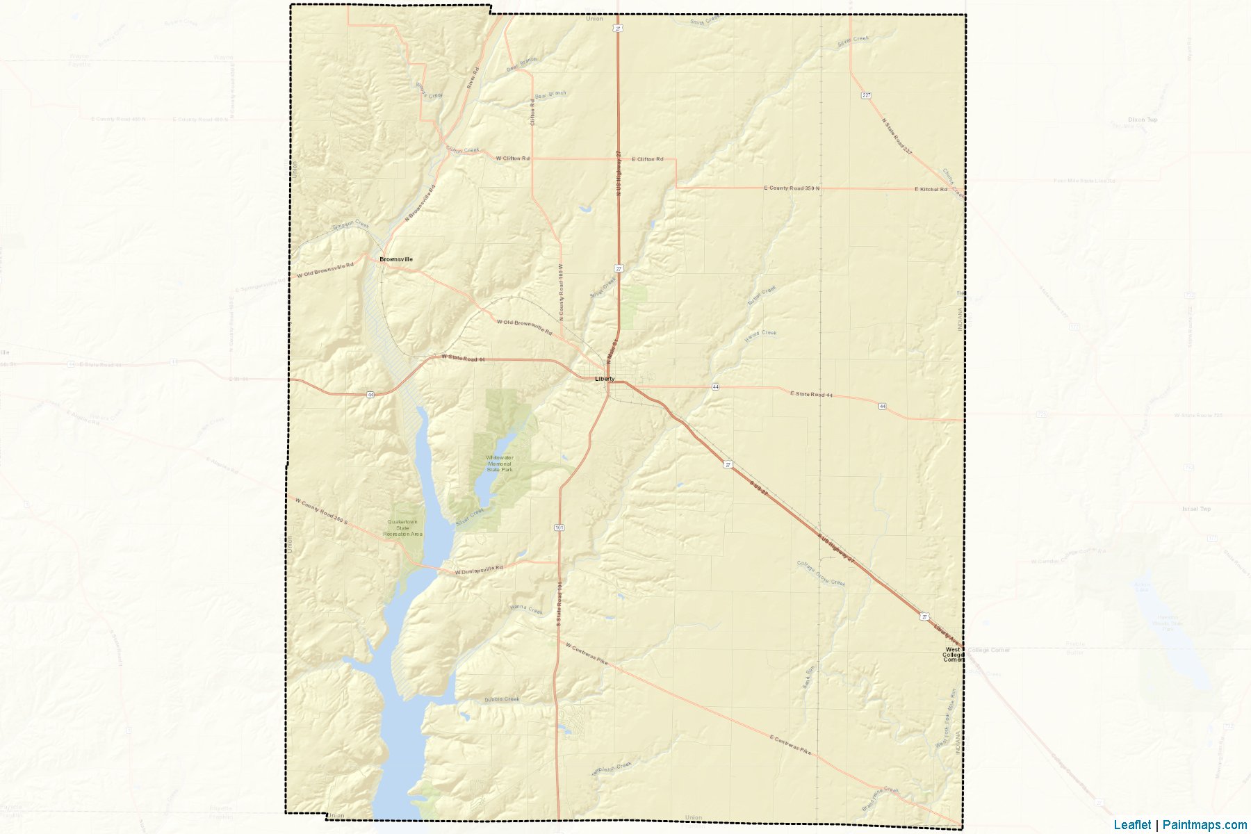 Muestras de recorte de mapas Union (Indiana)-2