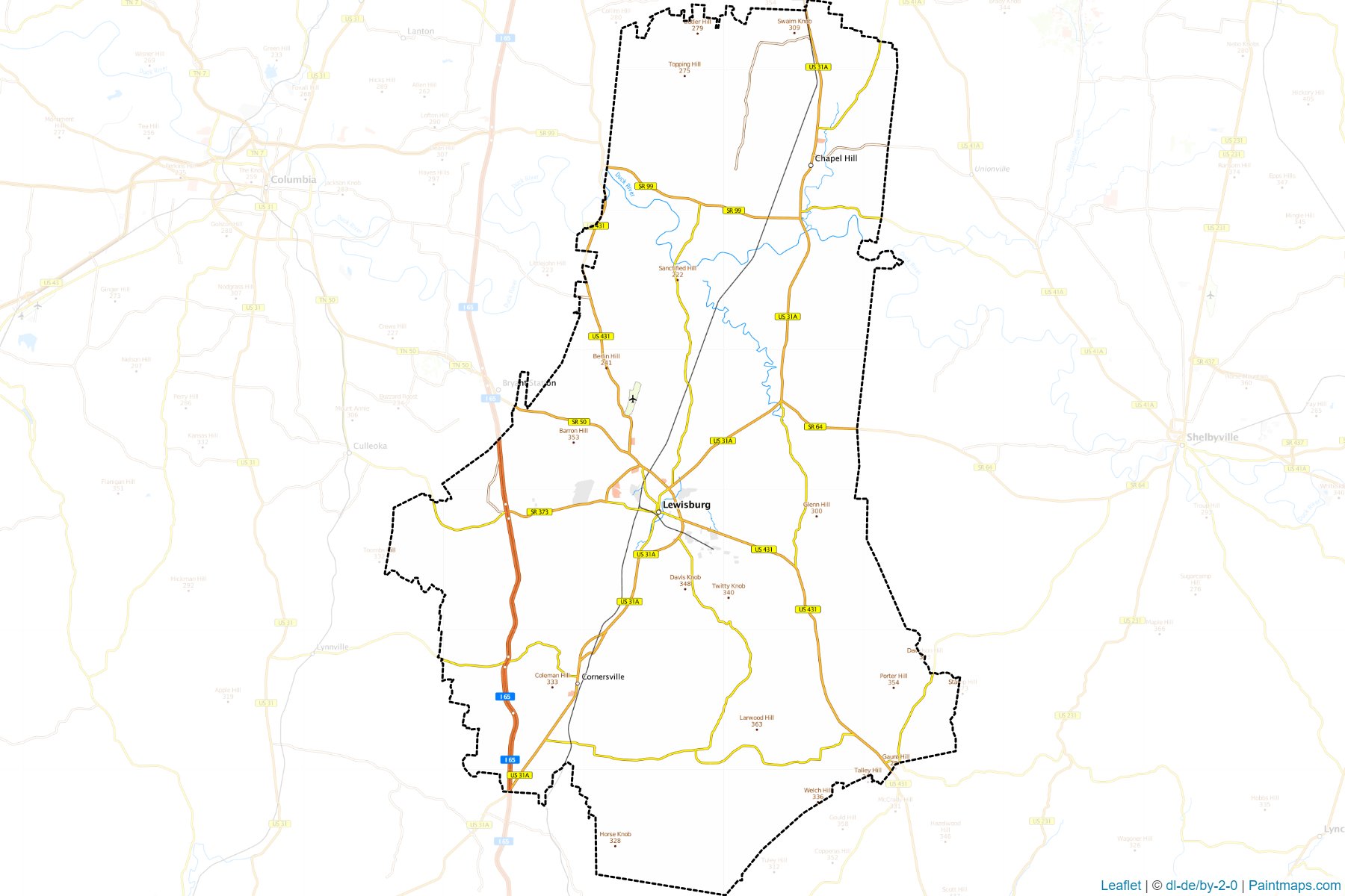 Marshall (Tennessee) Map Cropping Samples-1