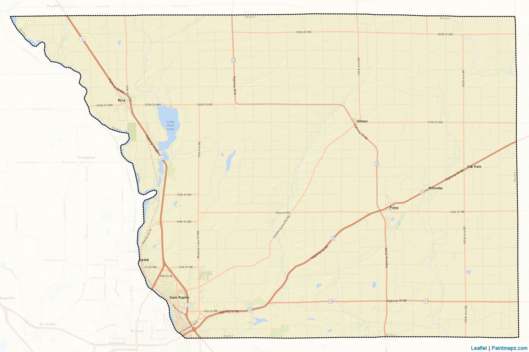 Benton (Minnesota) Map Cropping Samples-2